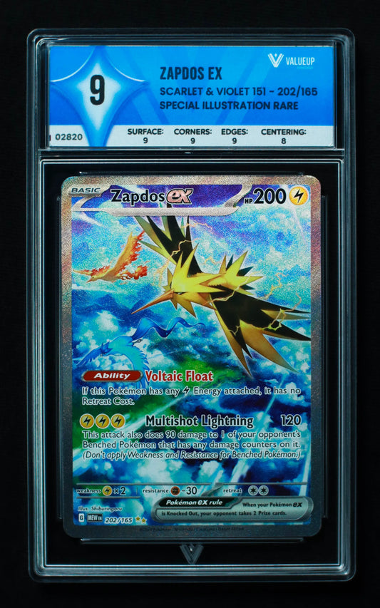 02820 ZAPDOS EX Grading Card
