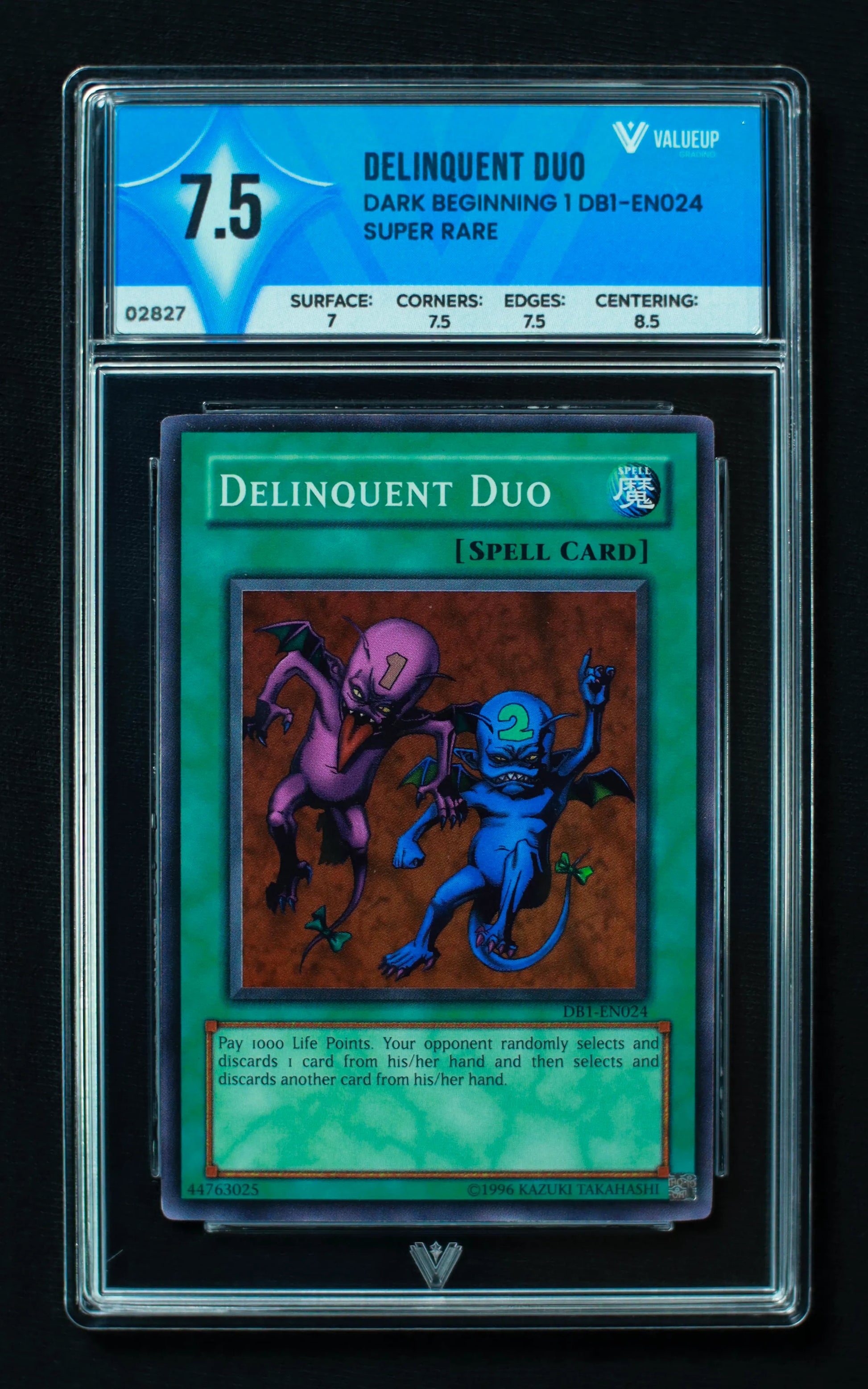 02827 DELINQUENT DUO Grading Card