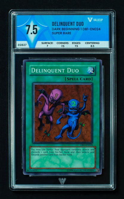 02827 DELINQUENT DUO Grading Card