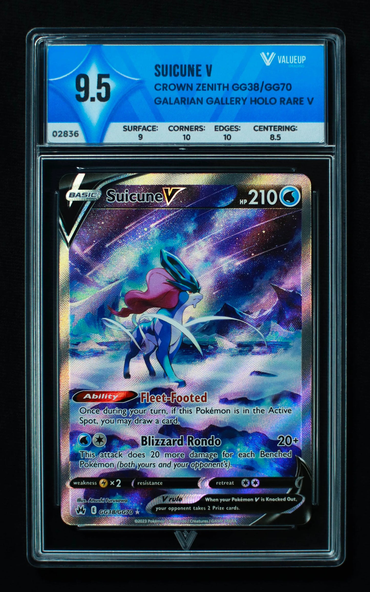 02836 SUICUNE V Grading Card