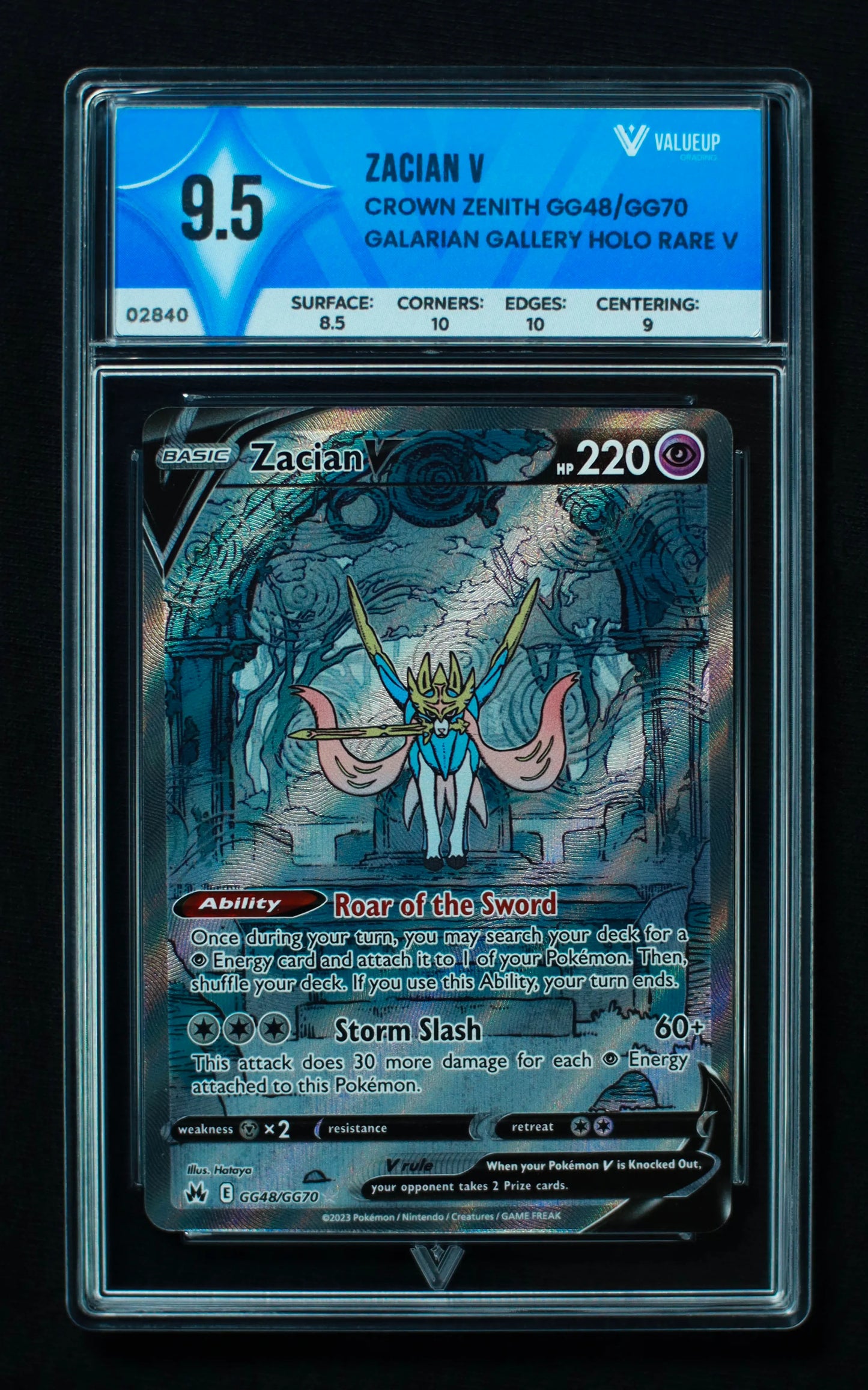 02840 ZACIAN V Grading Card