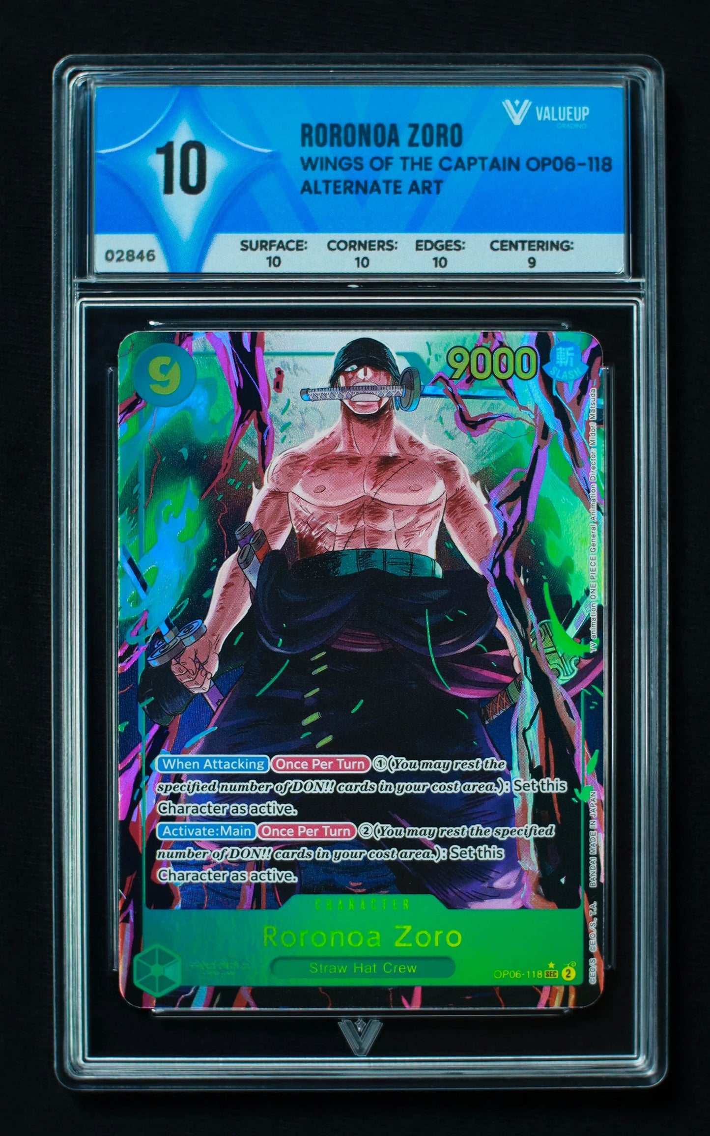 02846 RORONOA ZORO Grading Card