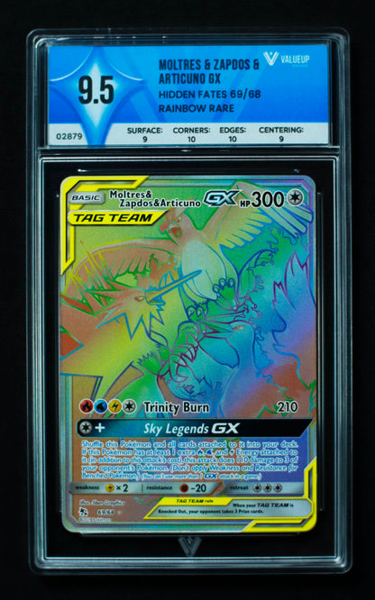 02879 MOLTRES & ZAPDOS & ARTICUNO GX Grading Card