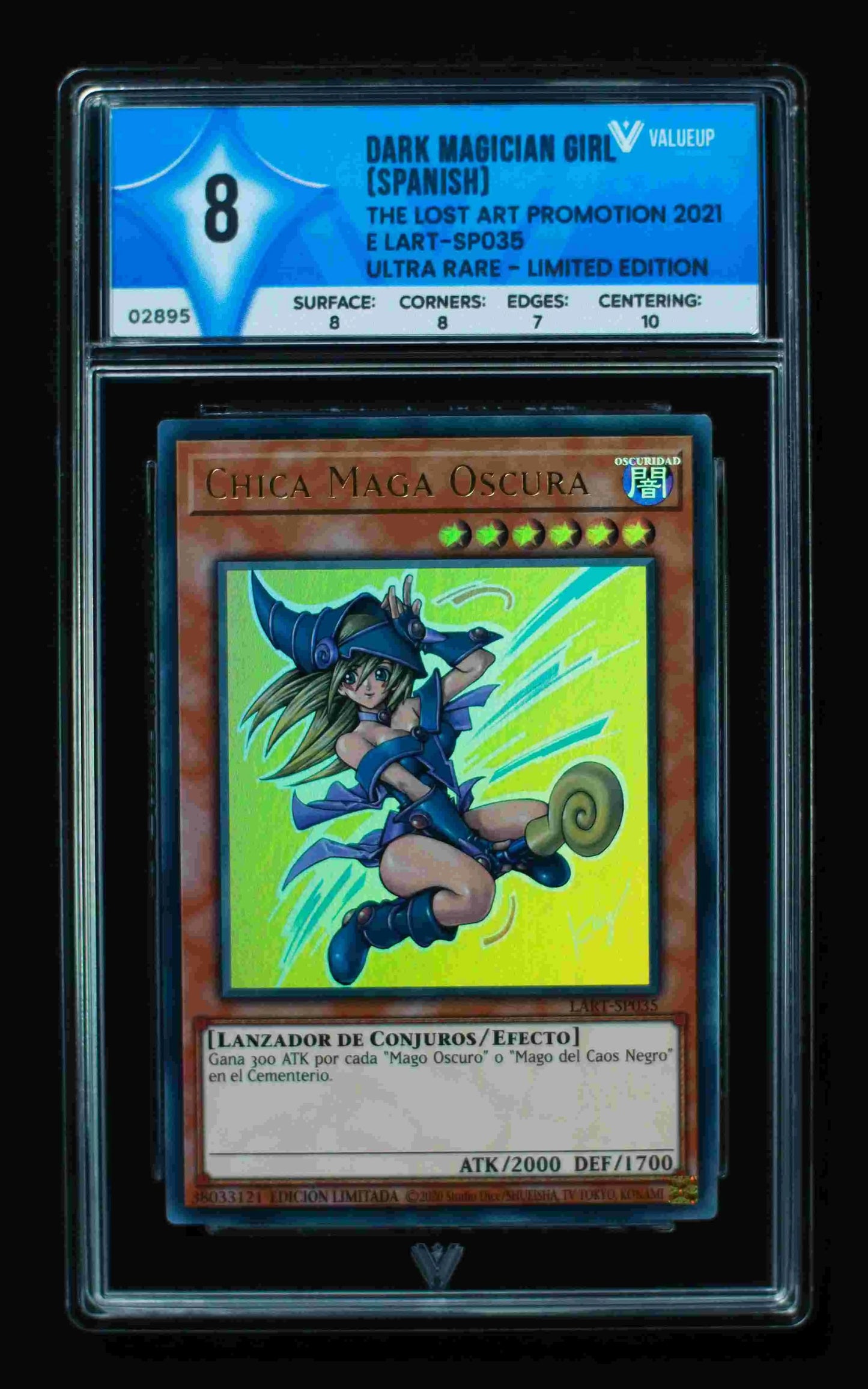 02895 DARK MAGICIAN GIRL (SPANISH) Grading Card