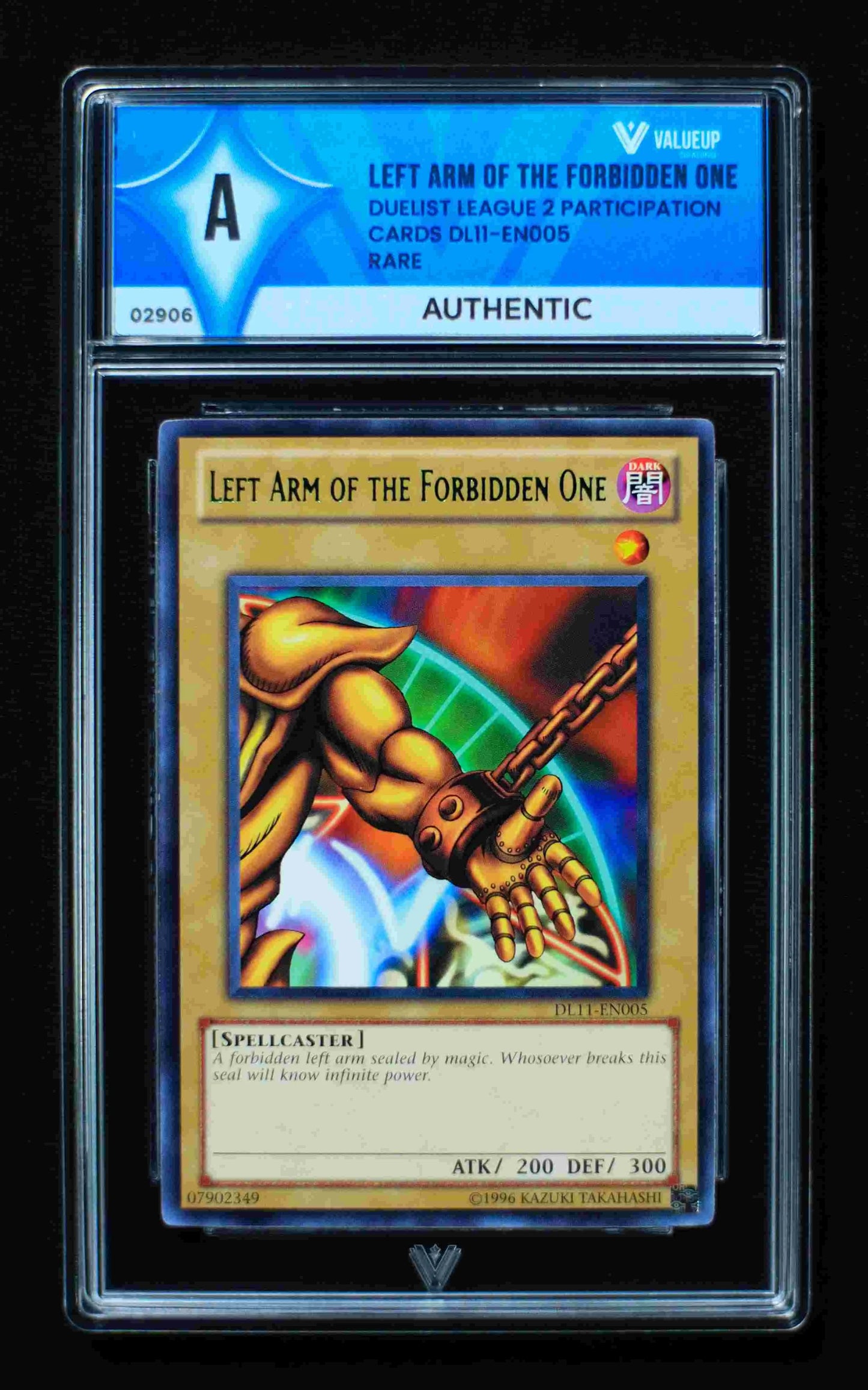 02906 LEFT ARM THE FORBIDDEN ONE Grading Card