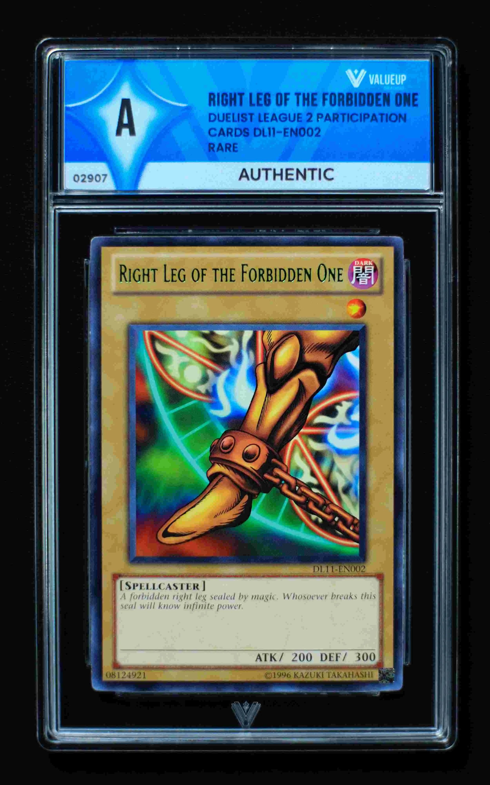02907 RIGHT LEG OF THE FORBIDDEN ONE Grading Card