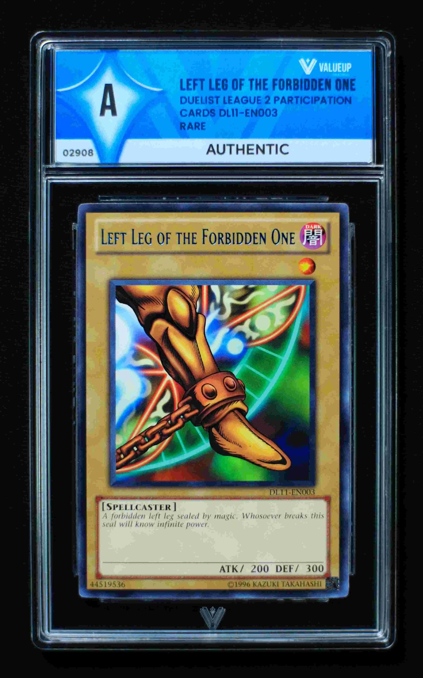 02908 LEFT LEG OF THE FORBIDDEN ONE Grading Card