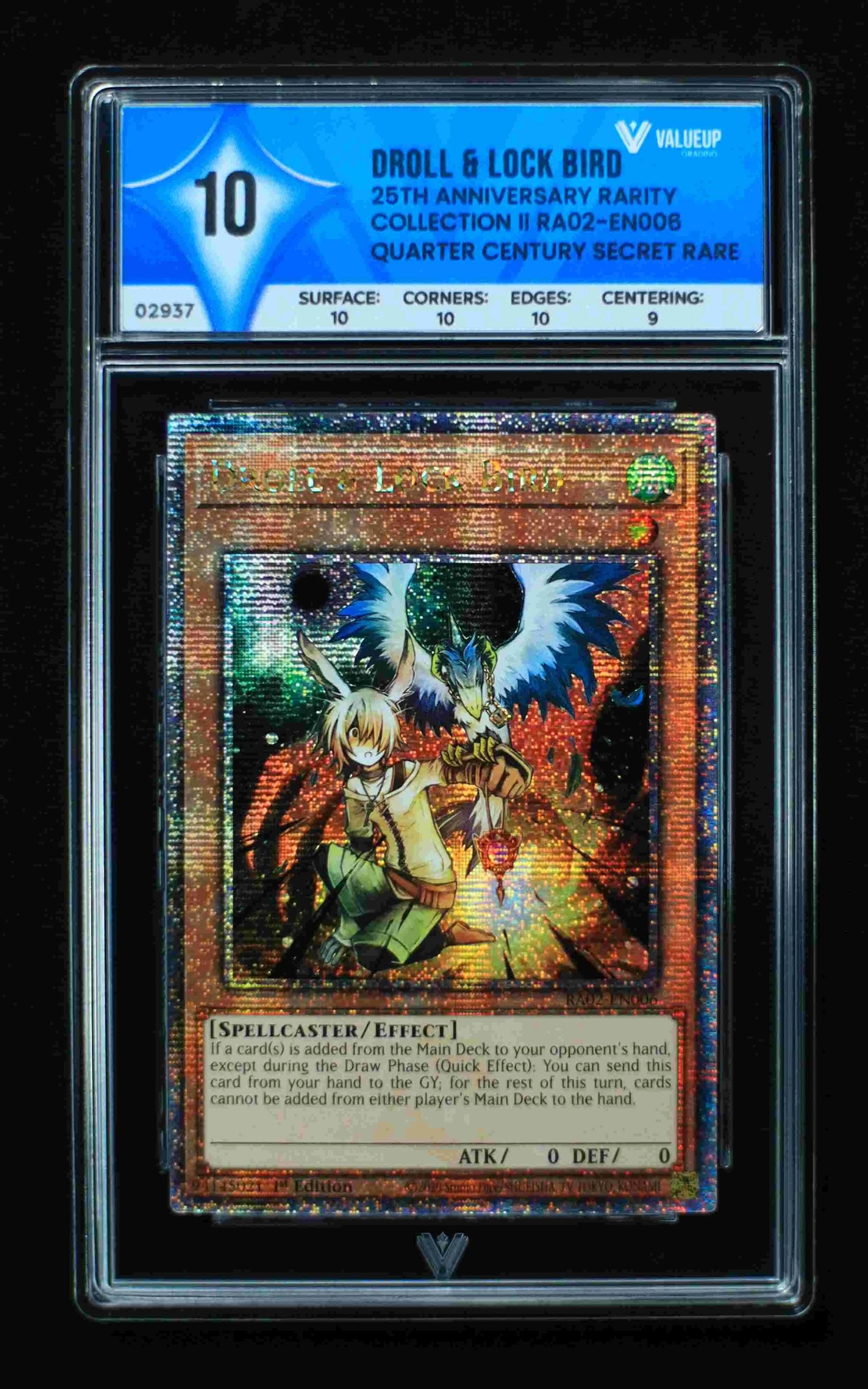02937 DROLL & LOCK BIRD Grading Card