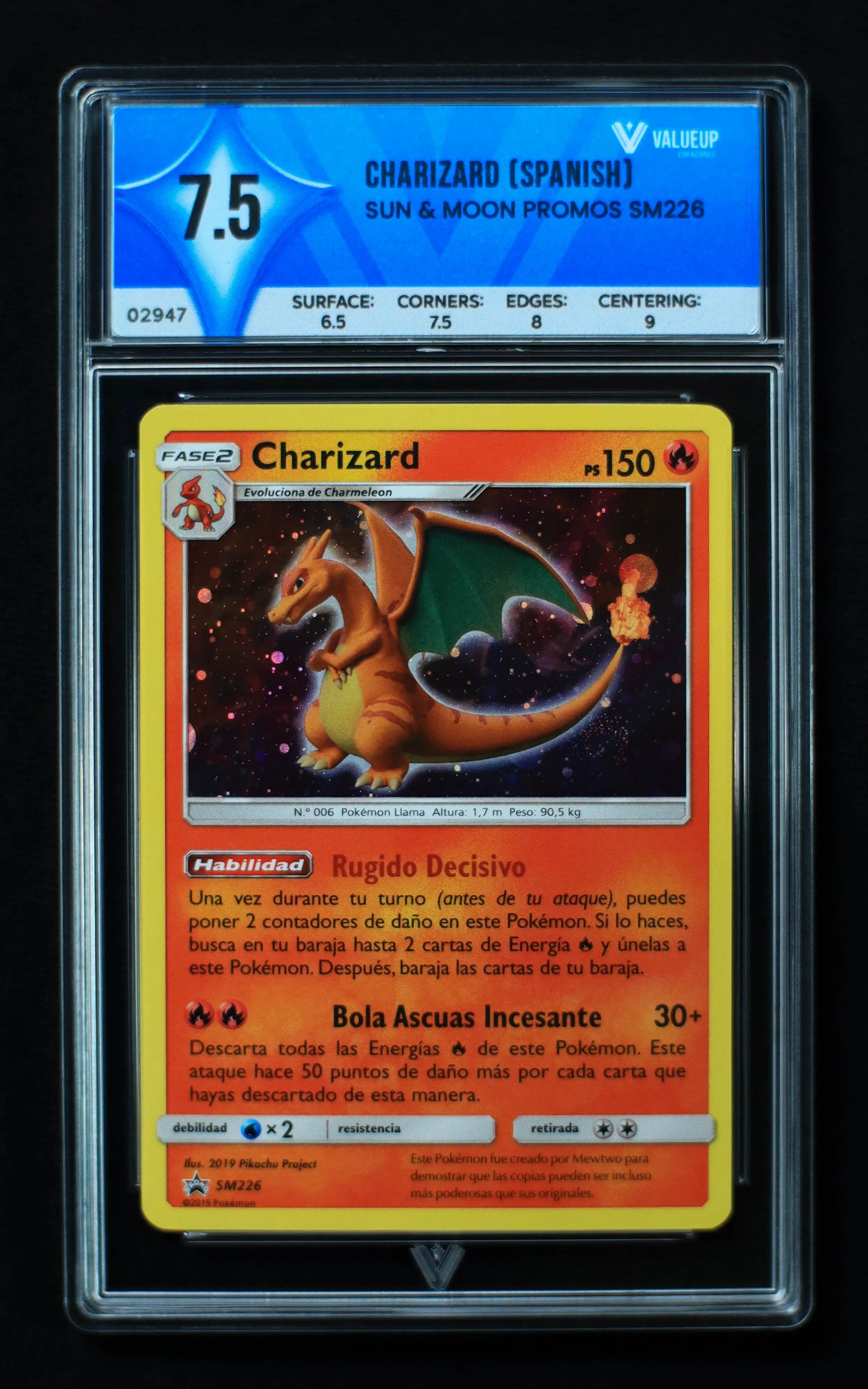 02947 CHARIZARD (SPANISH) Grading Card