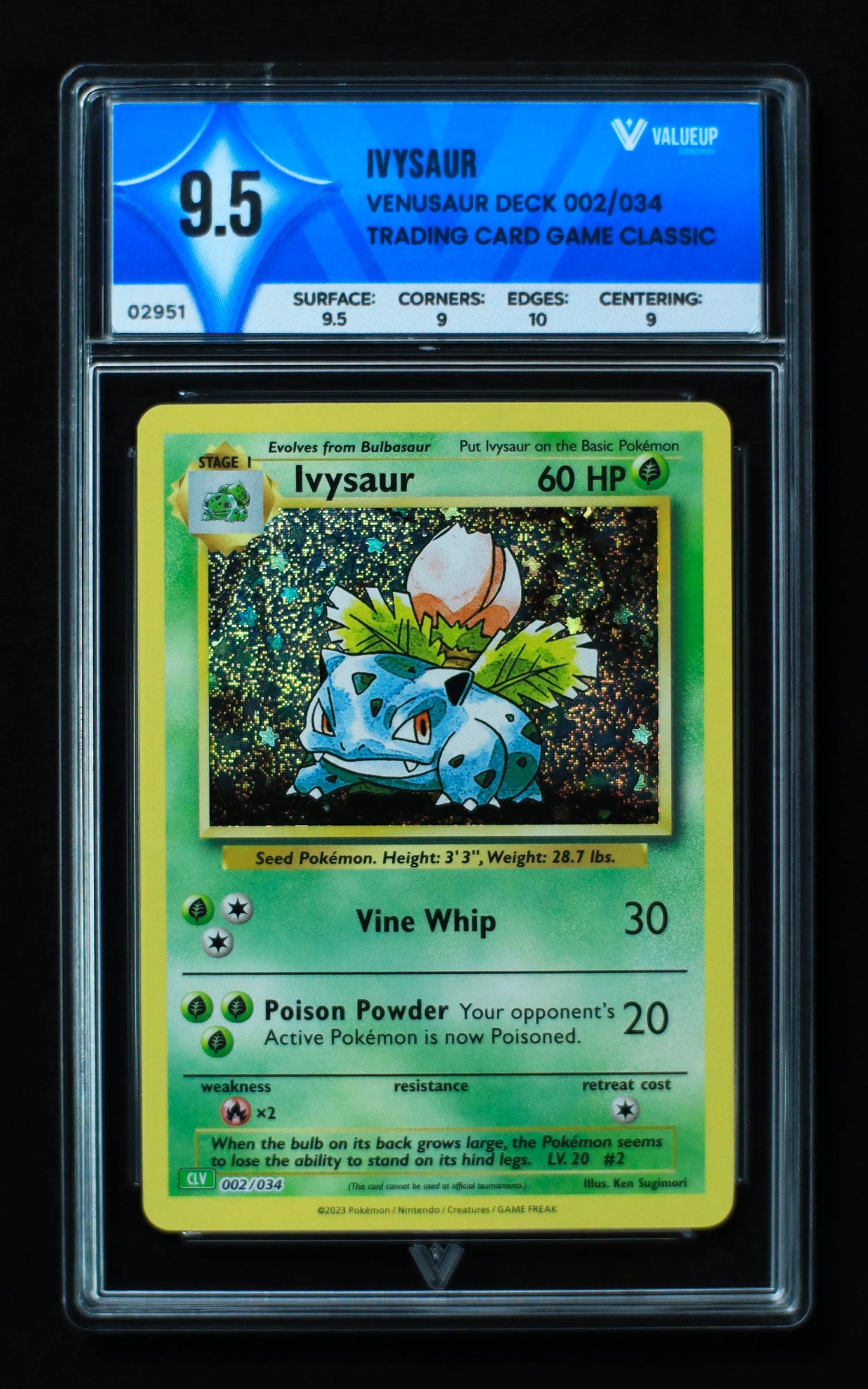 02951 IVYSAUR Grading Card