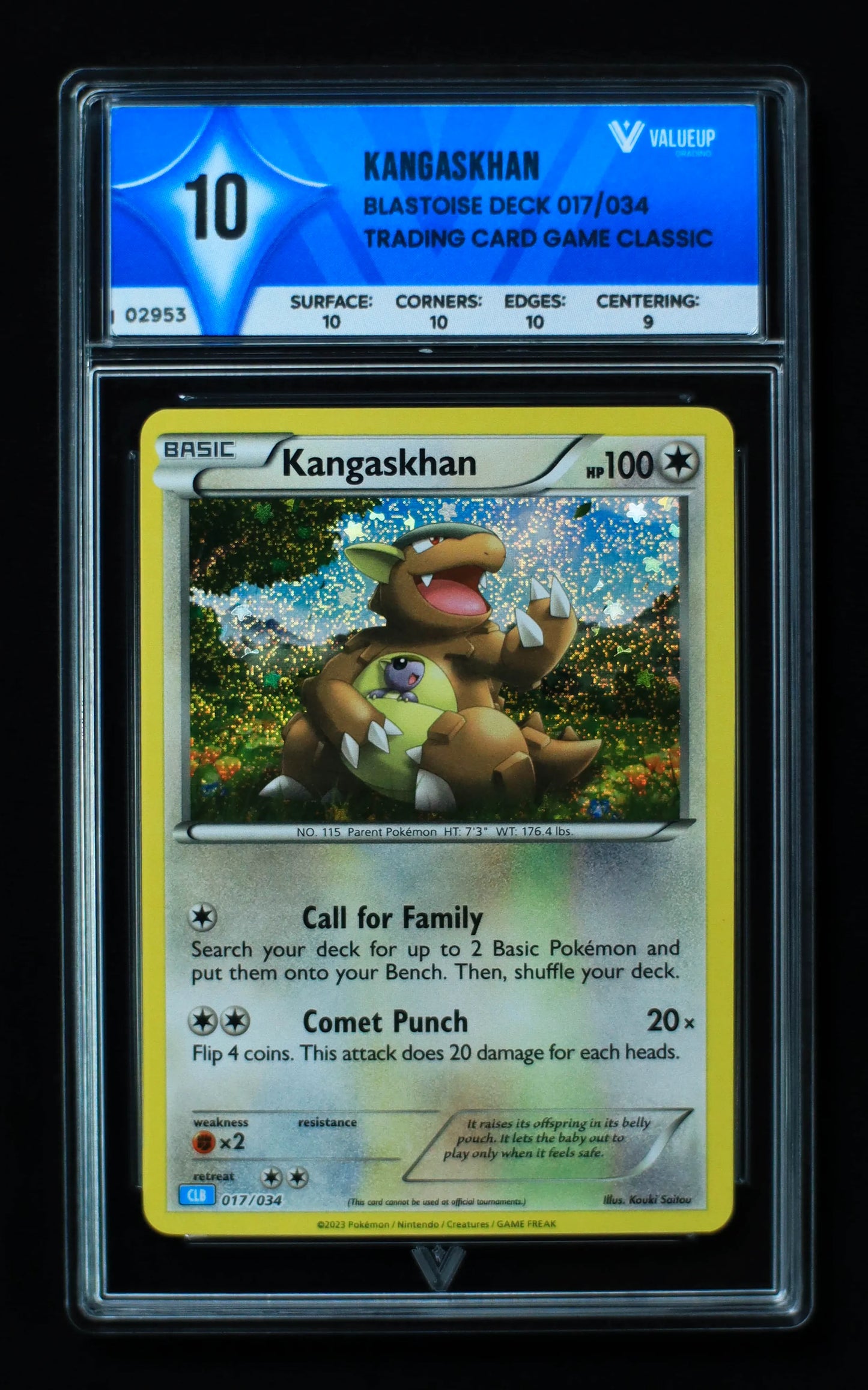 02953 KANGASKHAN Grading Card
