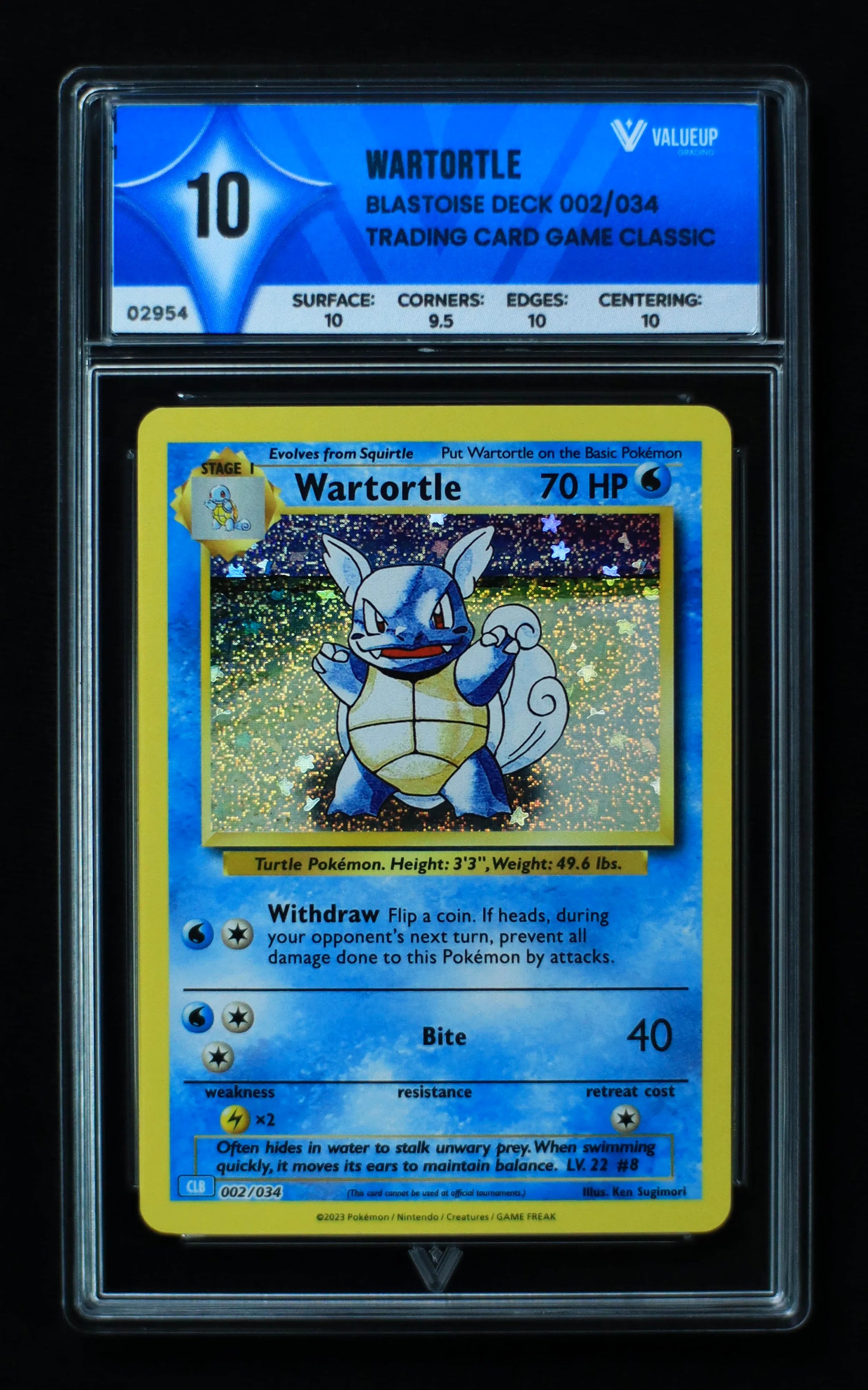 02954 WARTORTLE Grading Card