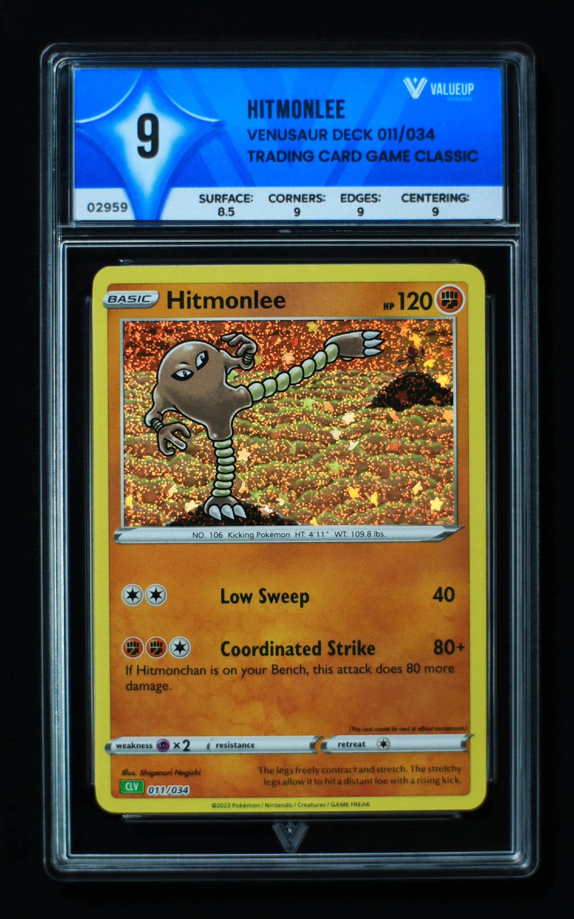 02959 HITMONLEE Grading Card
