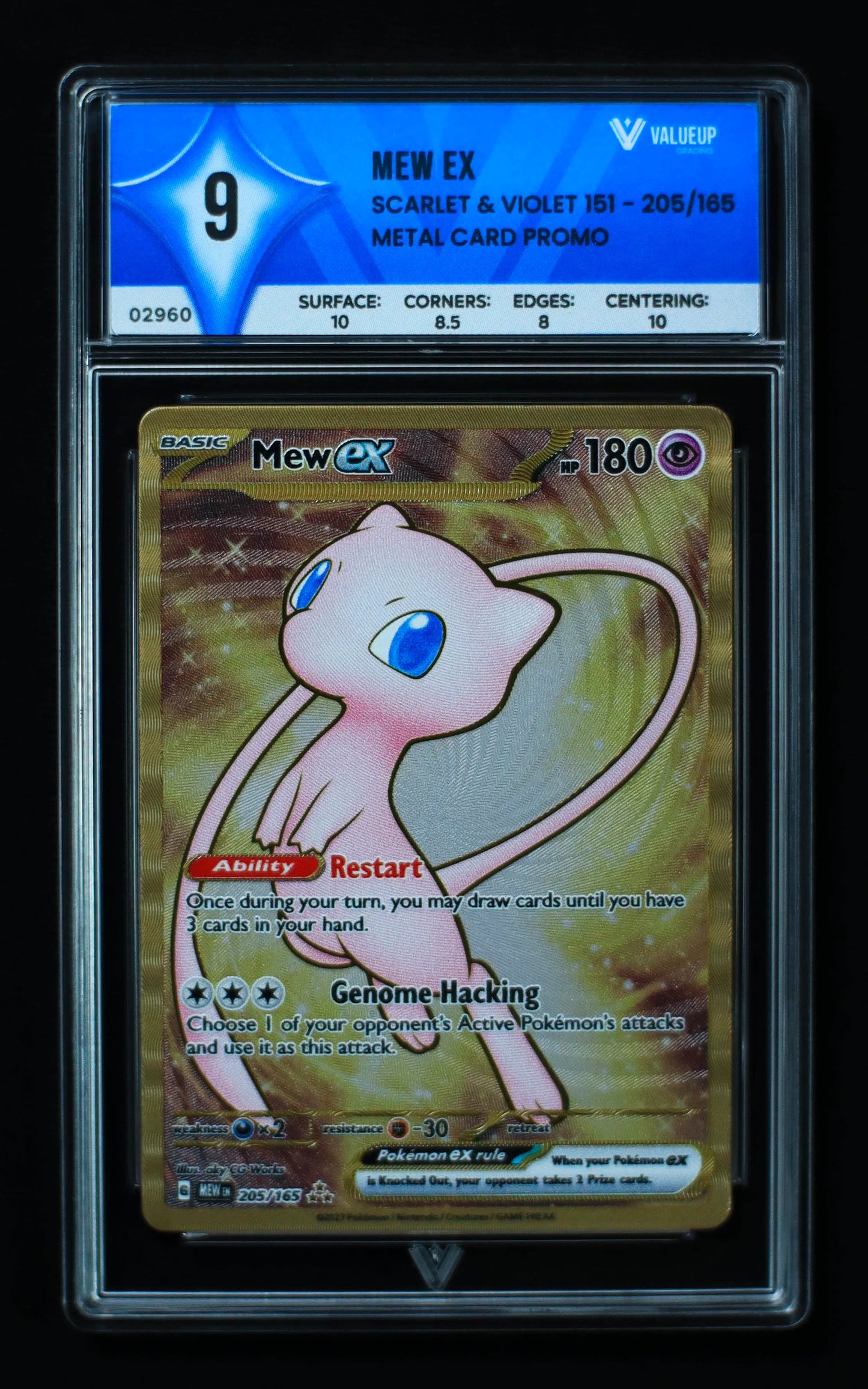 02960 MEW EX Grading Card