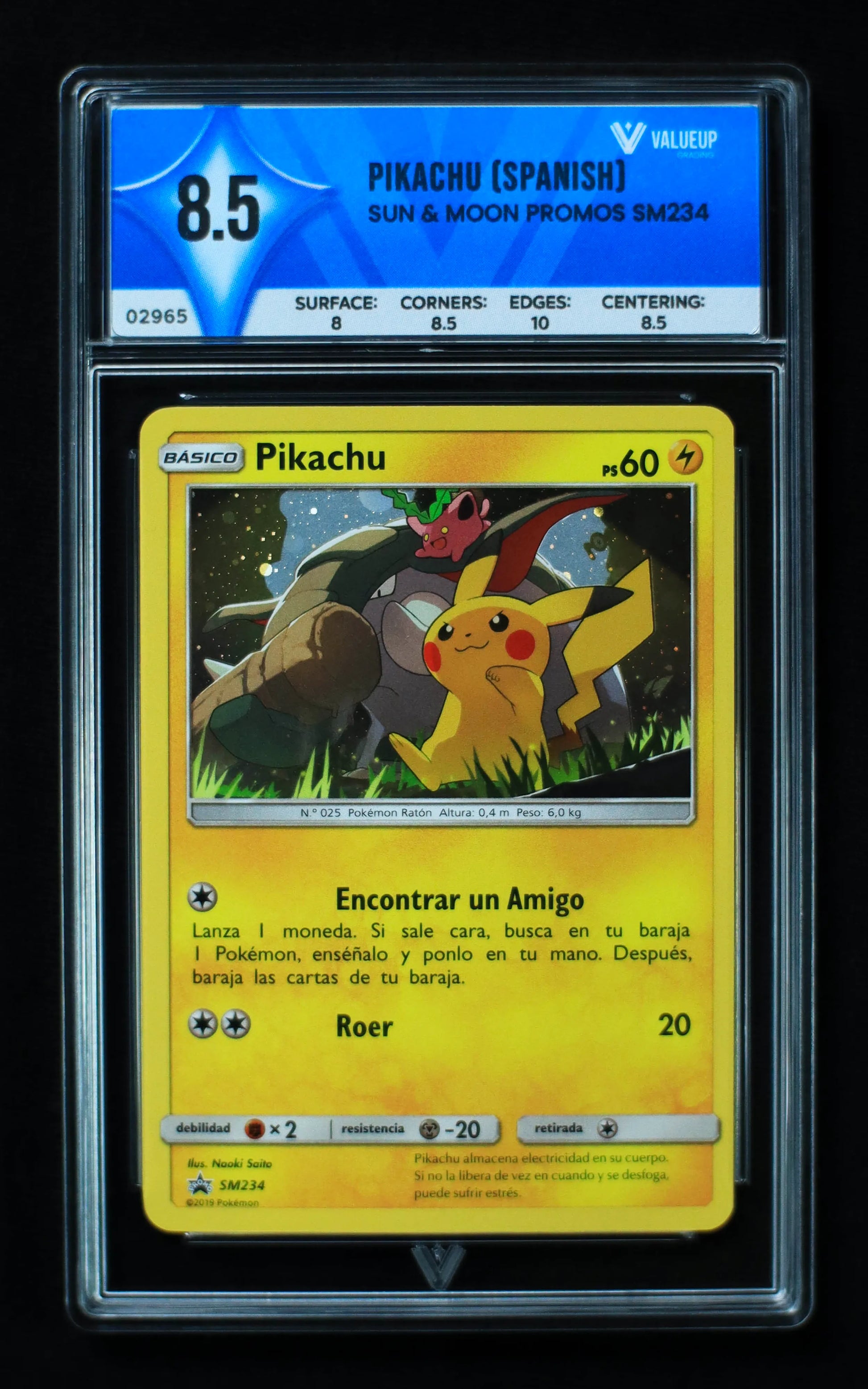 02965 PIKACHU (SPANISH) Grading Card