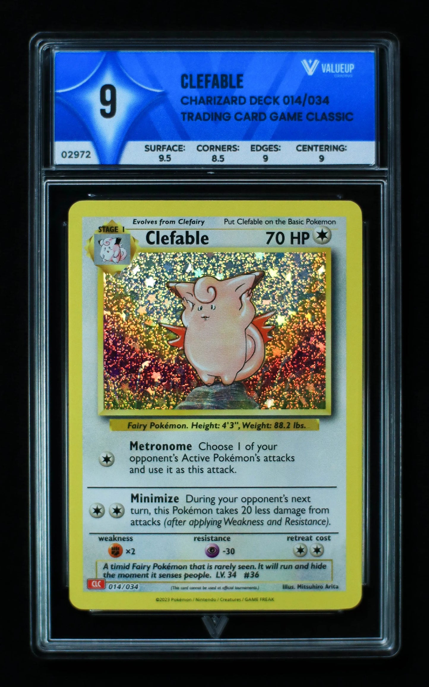 02972 CLEFABLE Grading Card