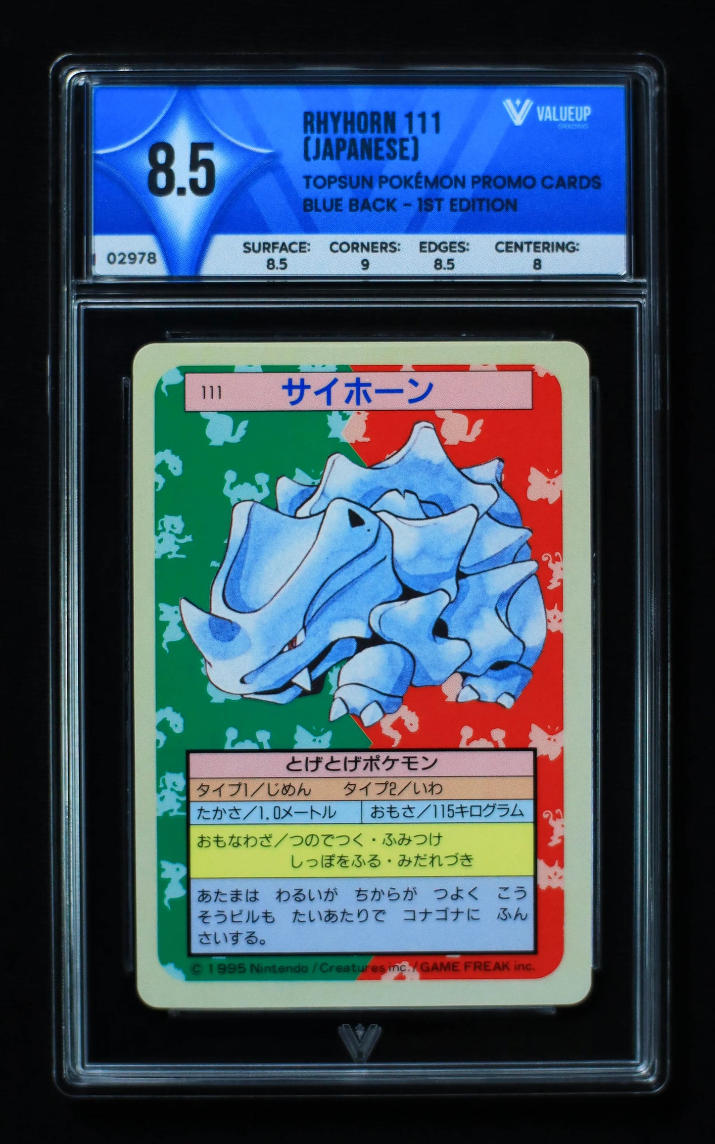 02978 RHYHORN 111 (JAPANESE) Grading Card