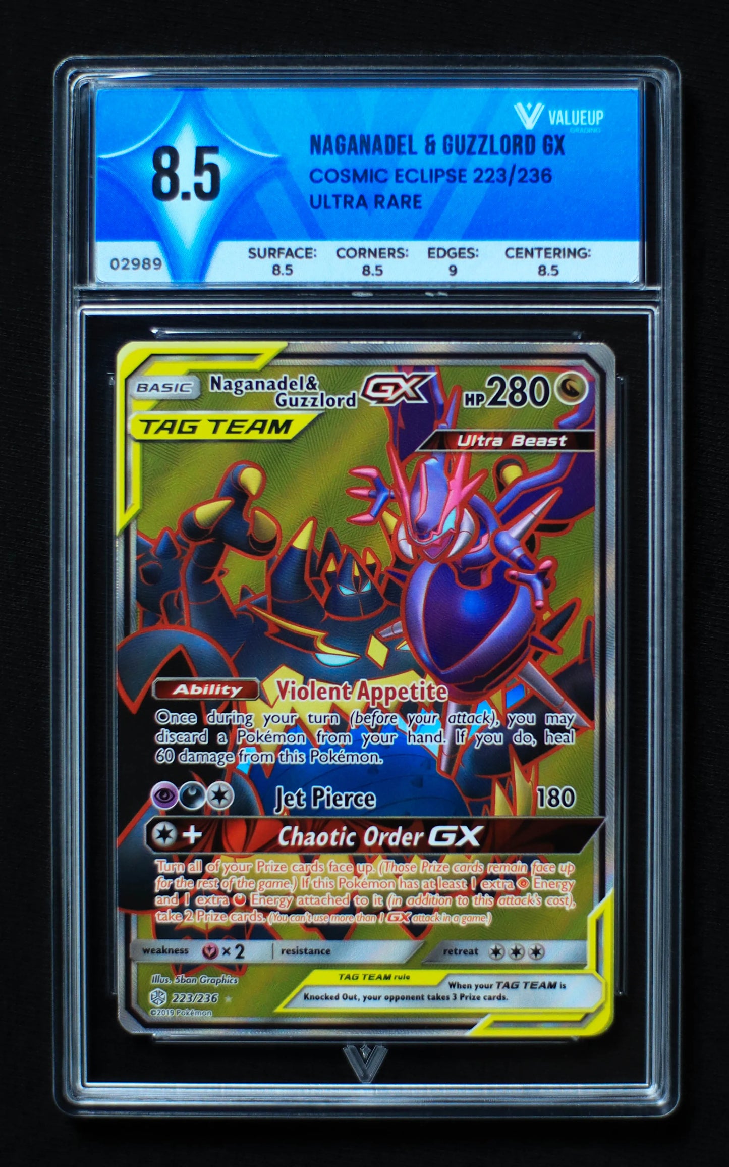 02989 NAGANADEL & GUZZLORD GX Grading Card