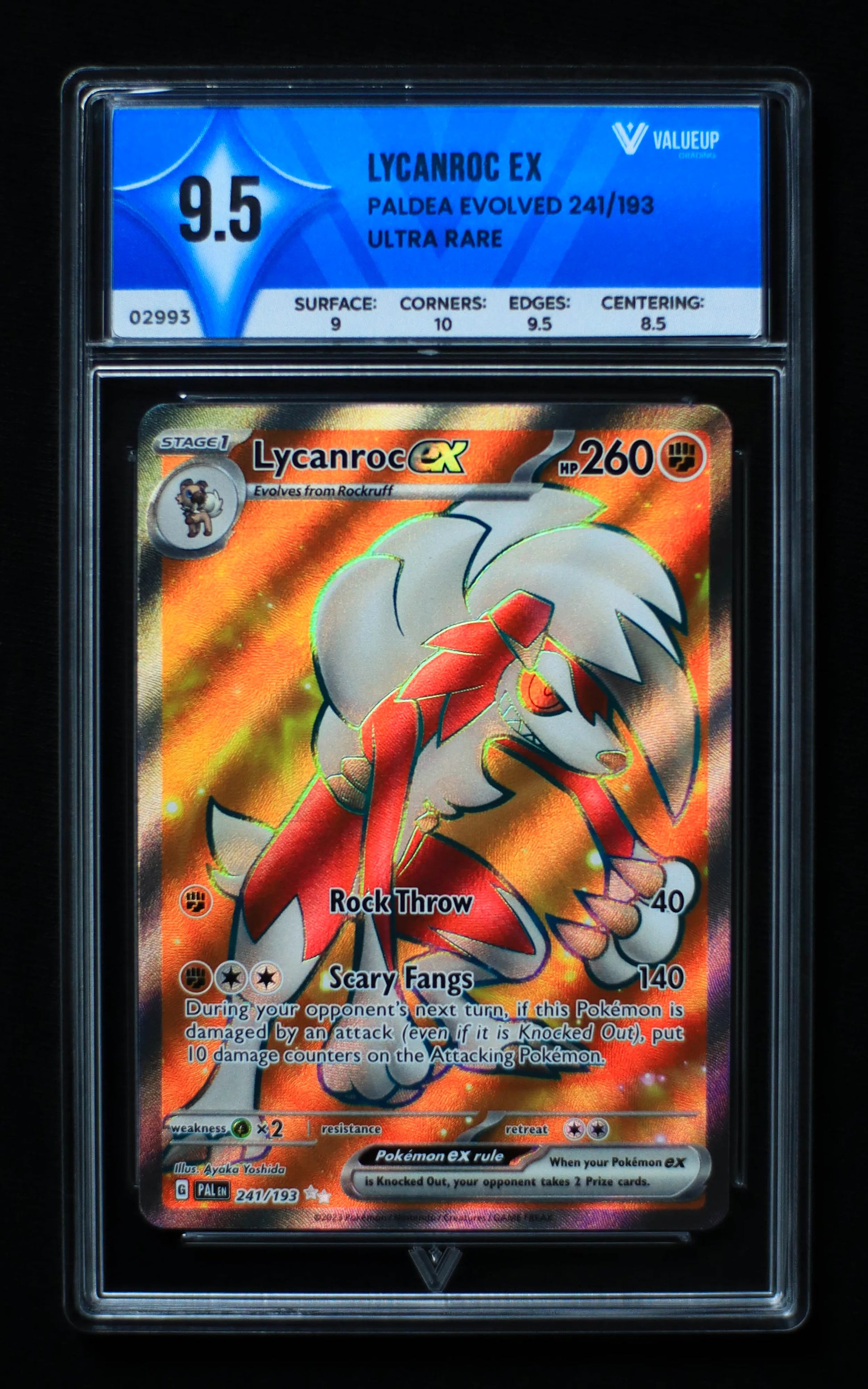 02993 LYCANROC EX Grading Card