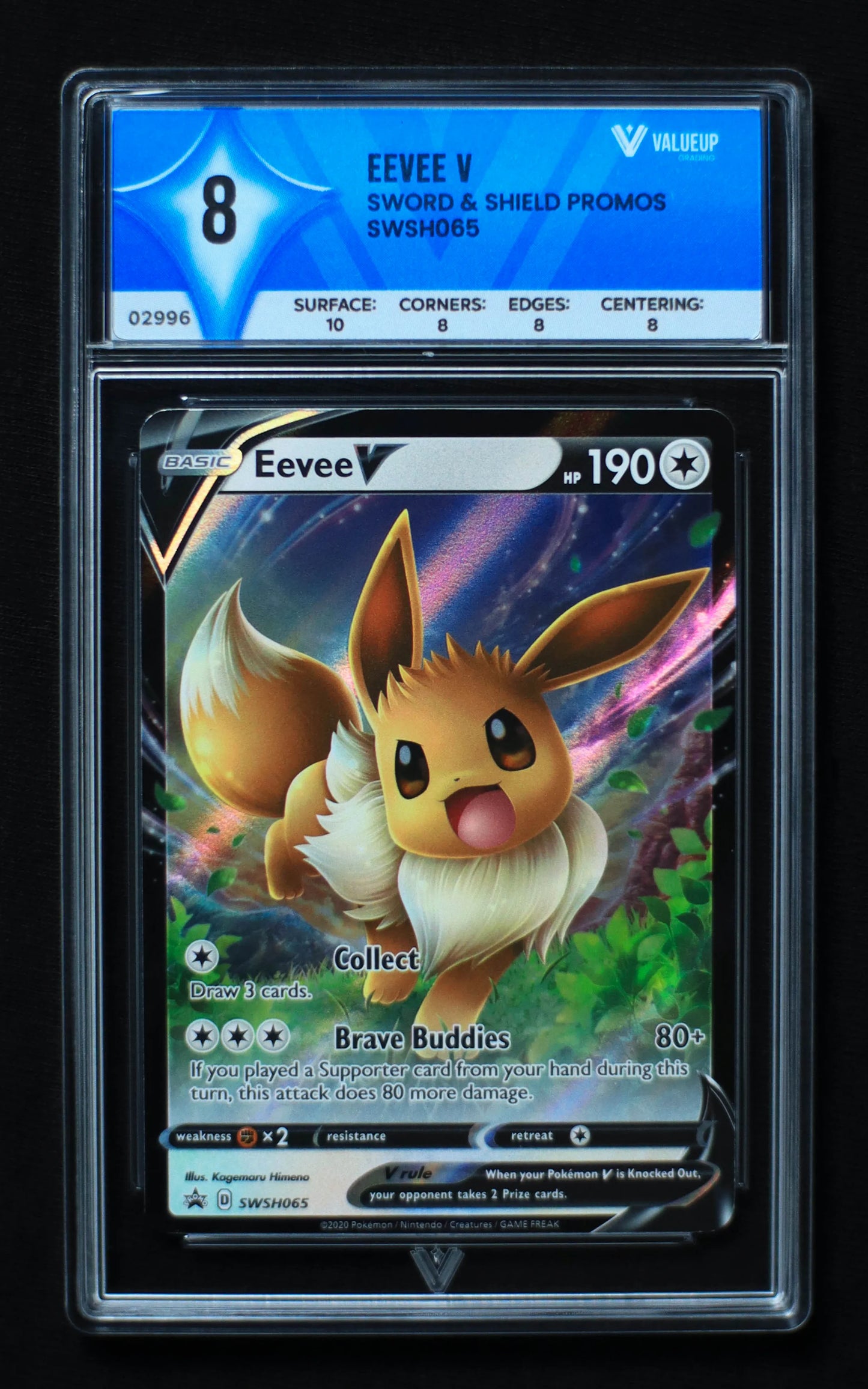 02996 EEVEE V Grading Card