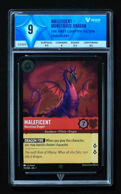02999 MALEFICENT - MONSTROUS DRAGON Grading Card