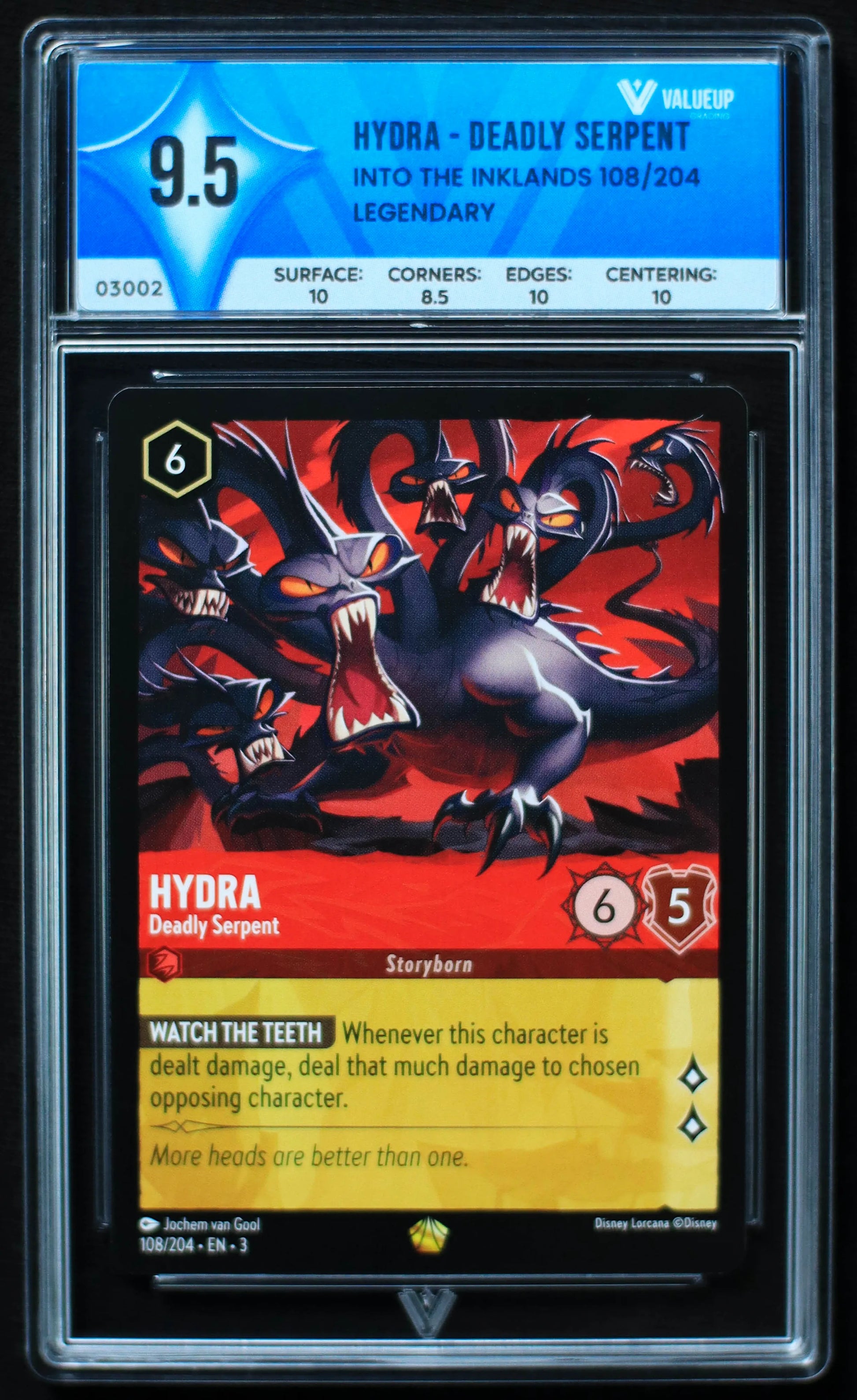 03002 HYDRA - DEADLY SERPENT Grading Card