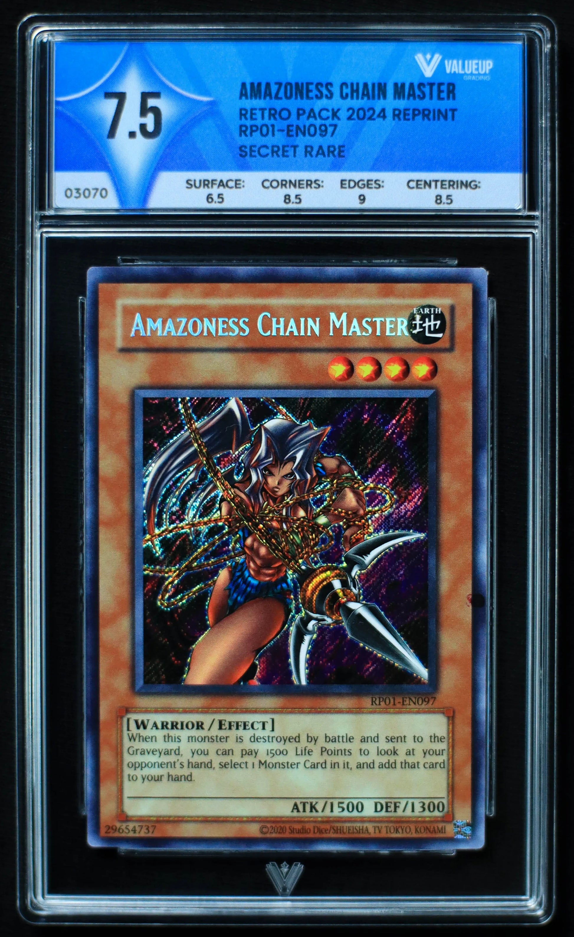 03070 AMAZONESS CHAIN MASTER Grading Card