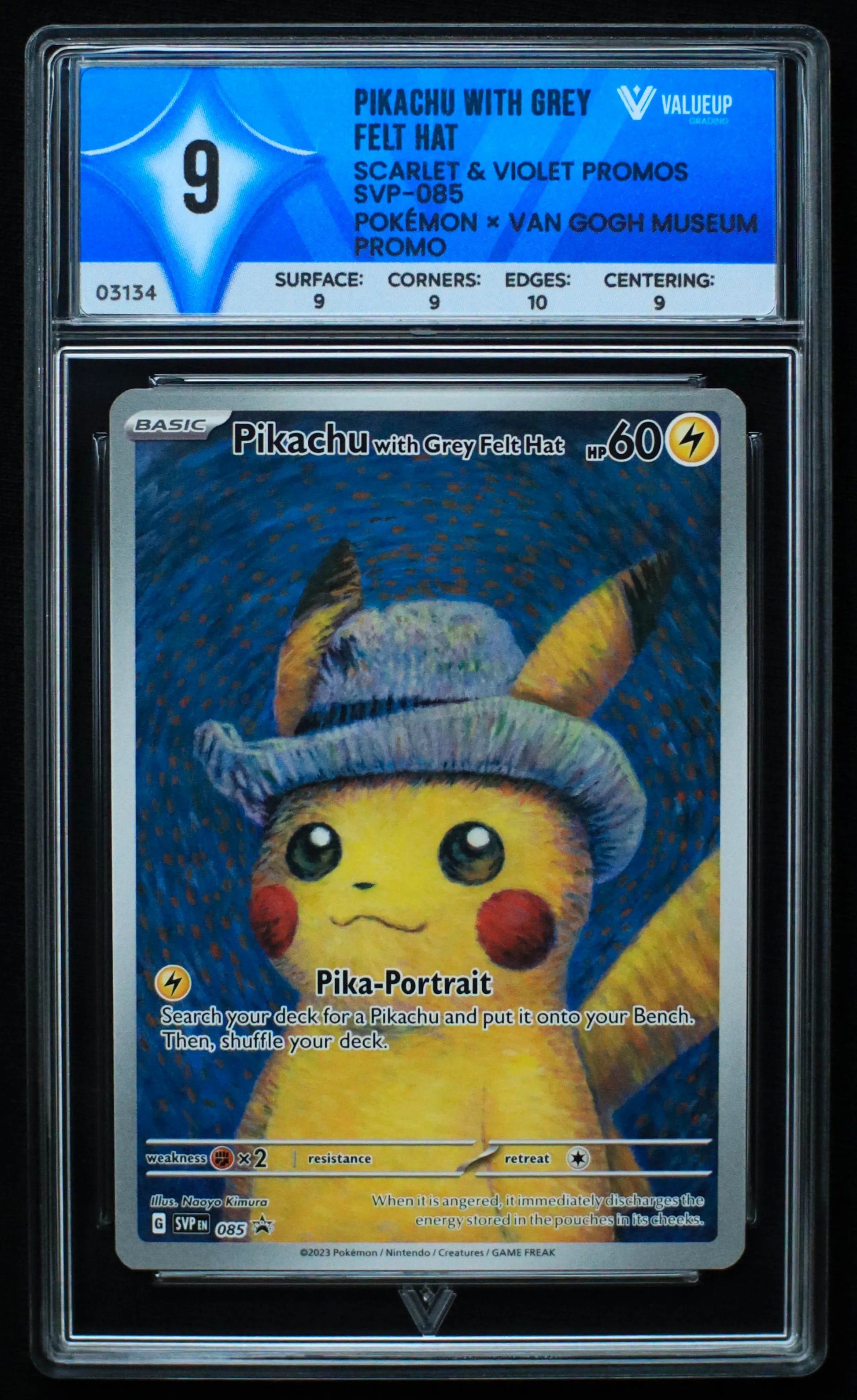 03134 PIKACHU WITH GREY FELT HAT - ValueUp