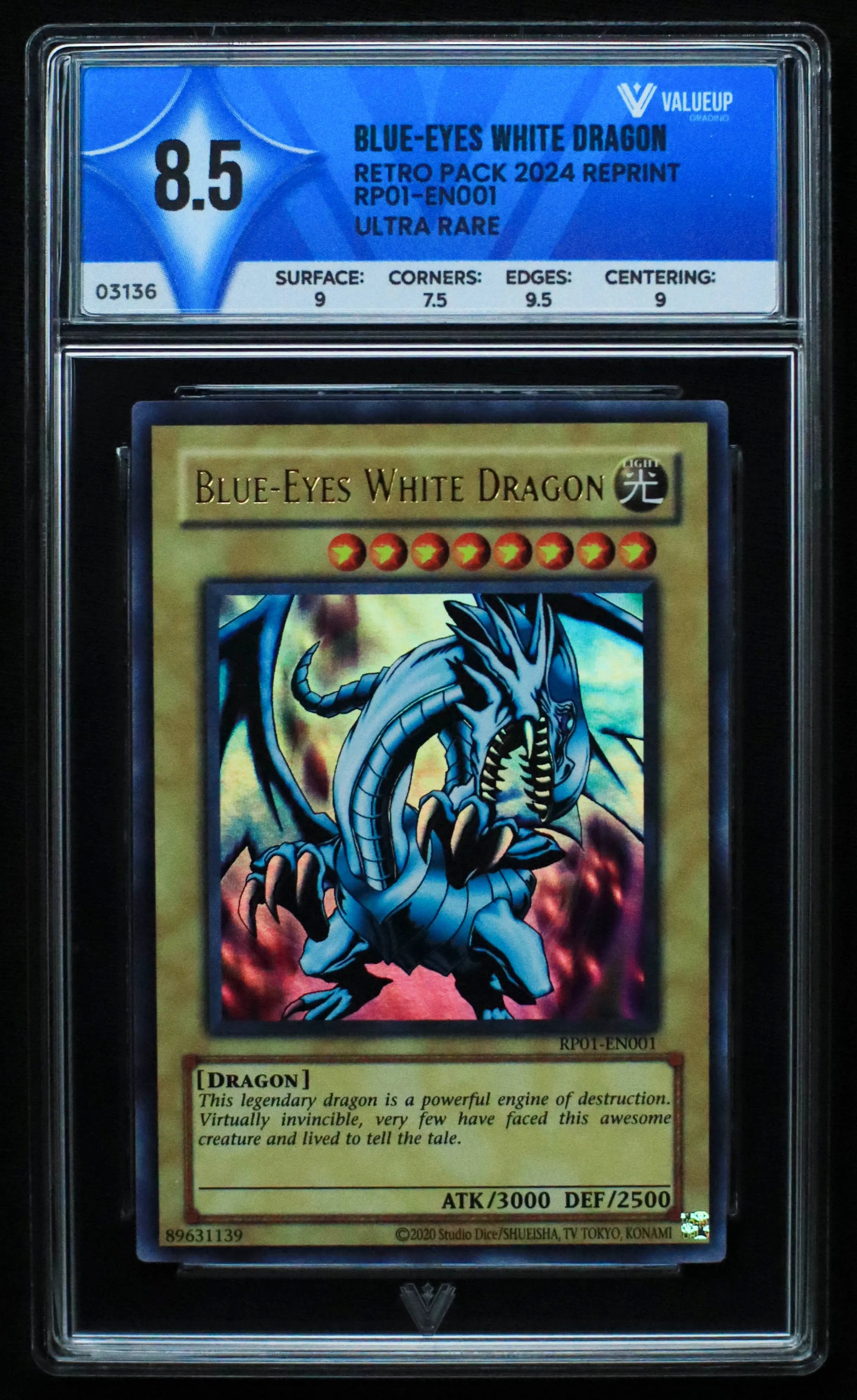 03136 BLUE - EYES WHITE DRAGON - ValueUp