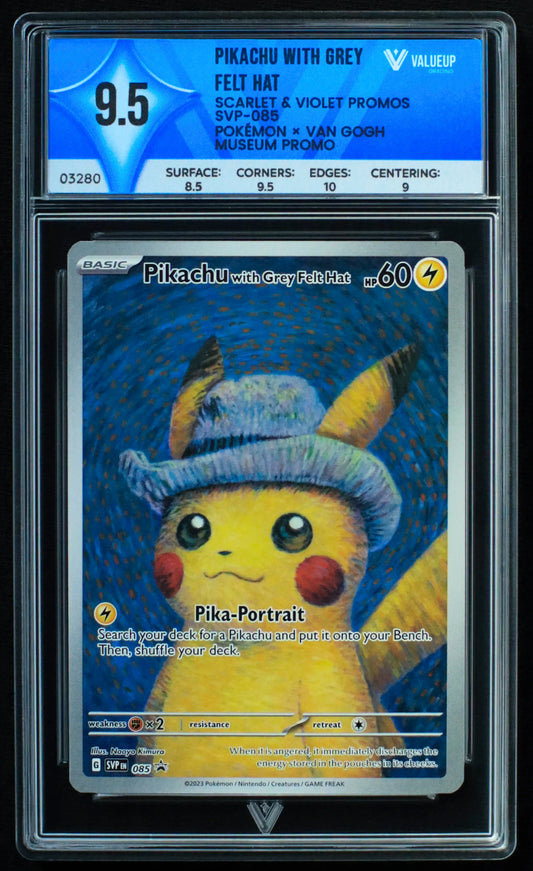 03280 PIKACHU WITH GREY FELT HAT - ValueUp