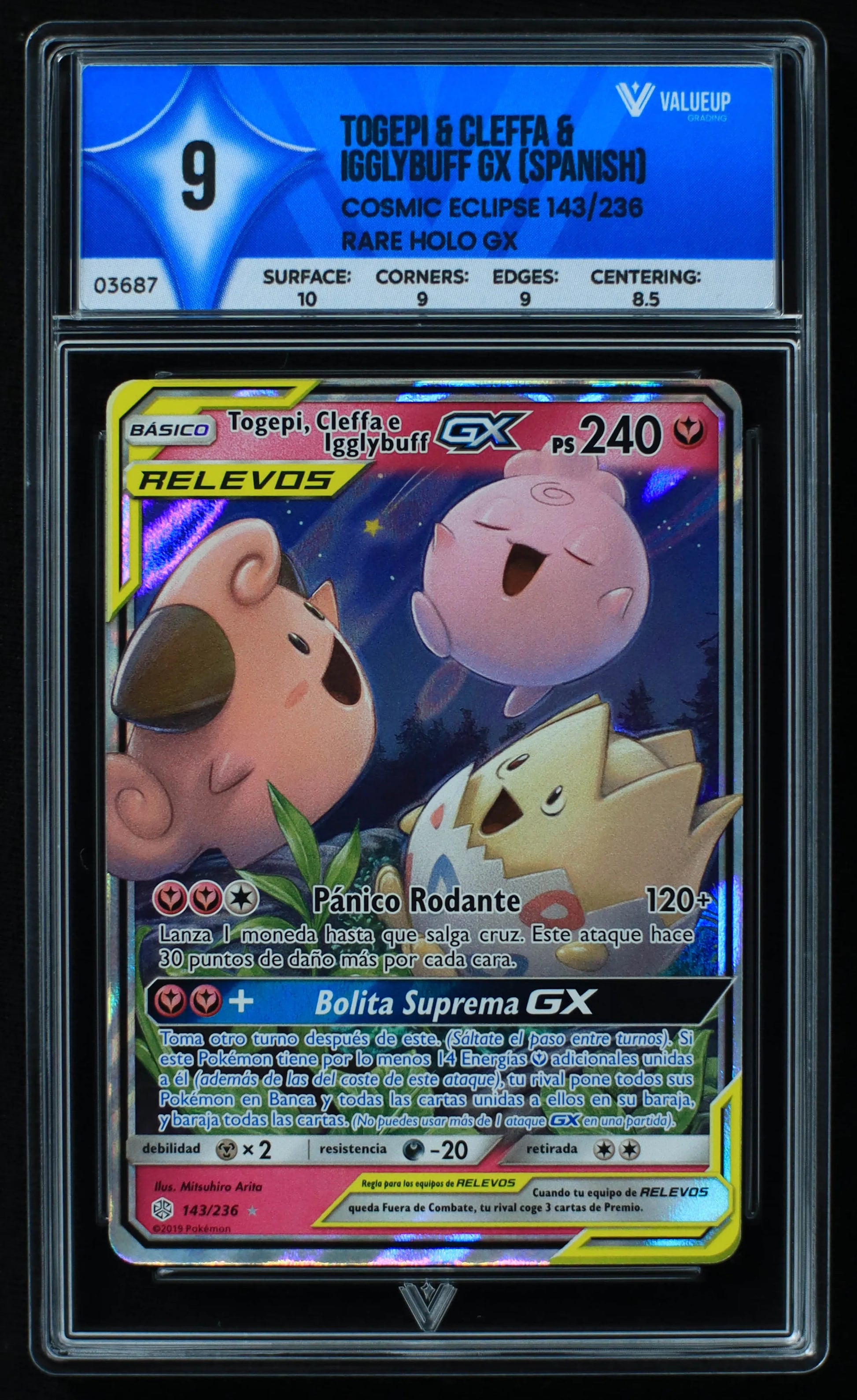 03687 TOGEPI & CLEFFA & IGGLYBUFF GX (SPANISH) - ValueUp