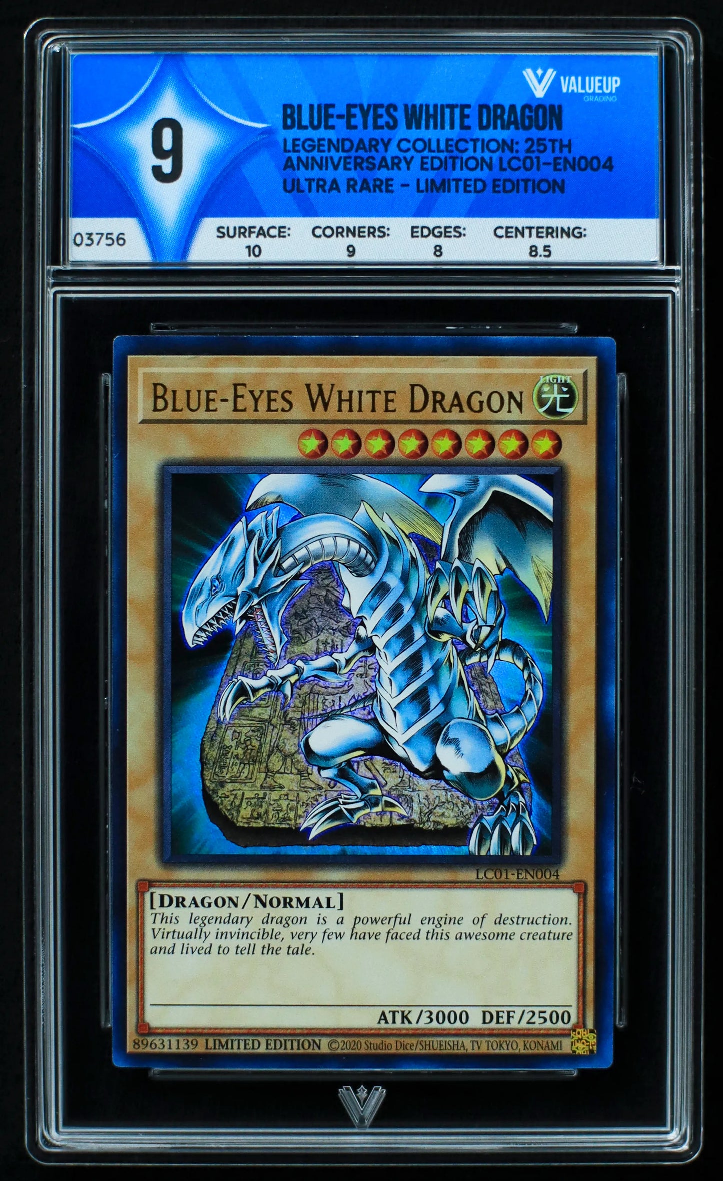 03756 BLUE - EYES WHITE DRAGON - ValueUp