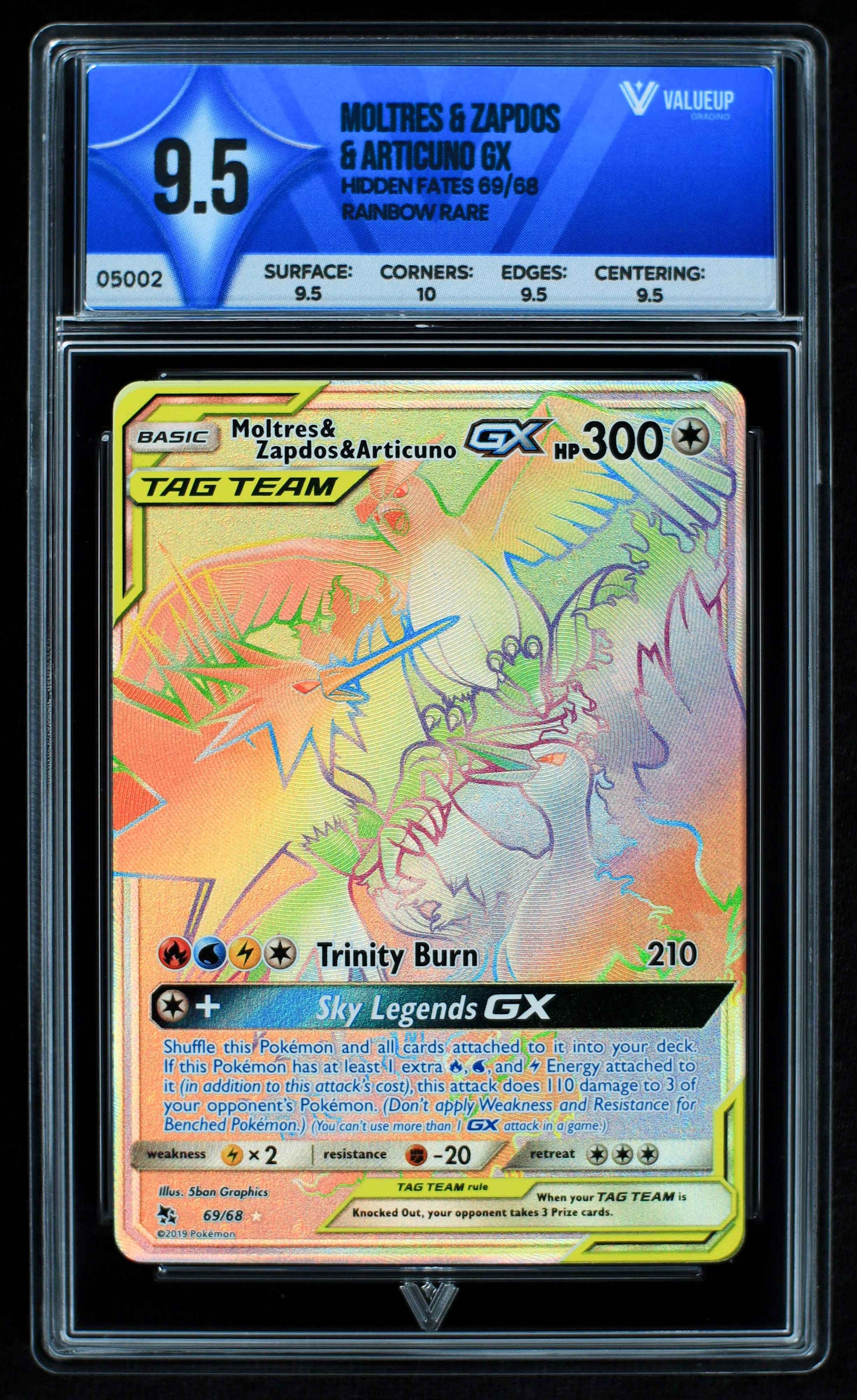 05002 MOLTRES & ZAPDOS & ARTICUNO GX Grading Card
