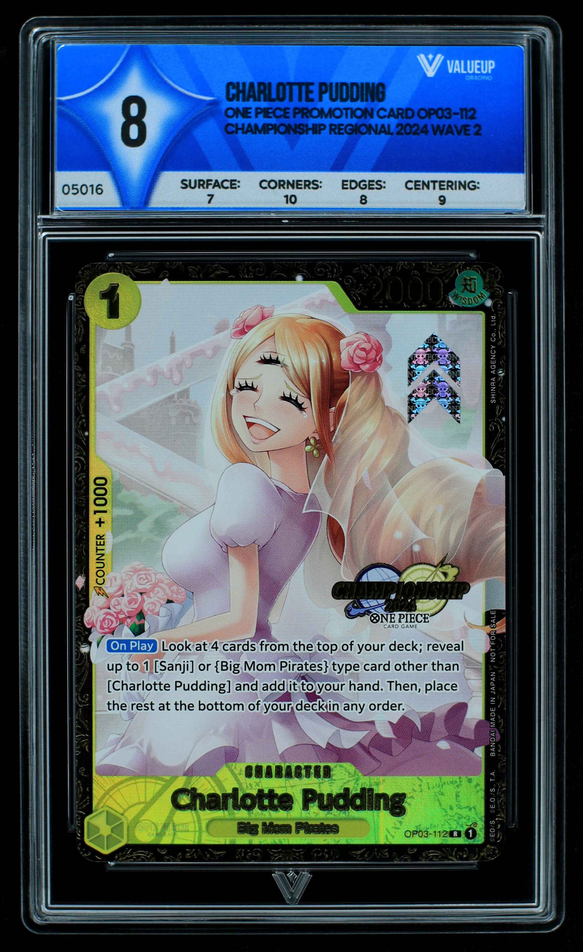 05016 CHARLOTTE PUDDING Grading Card