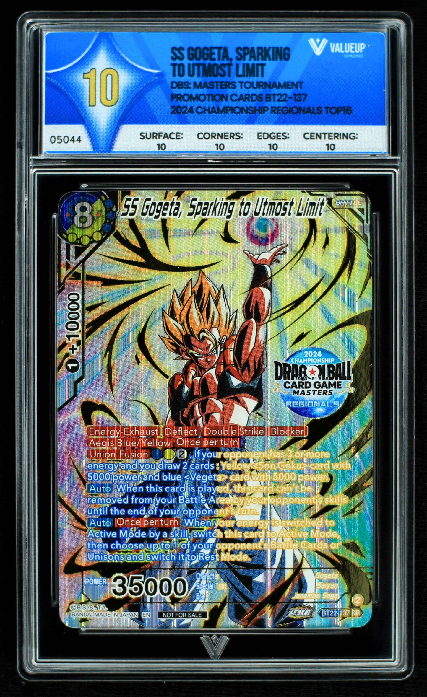 05044 SS GOGETA, SPARKING TO UTMOST LIMIT Grading Card