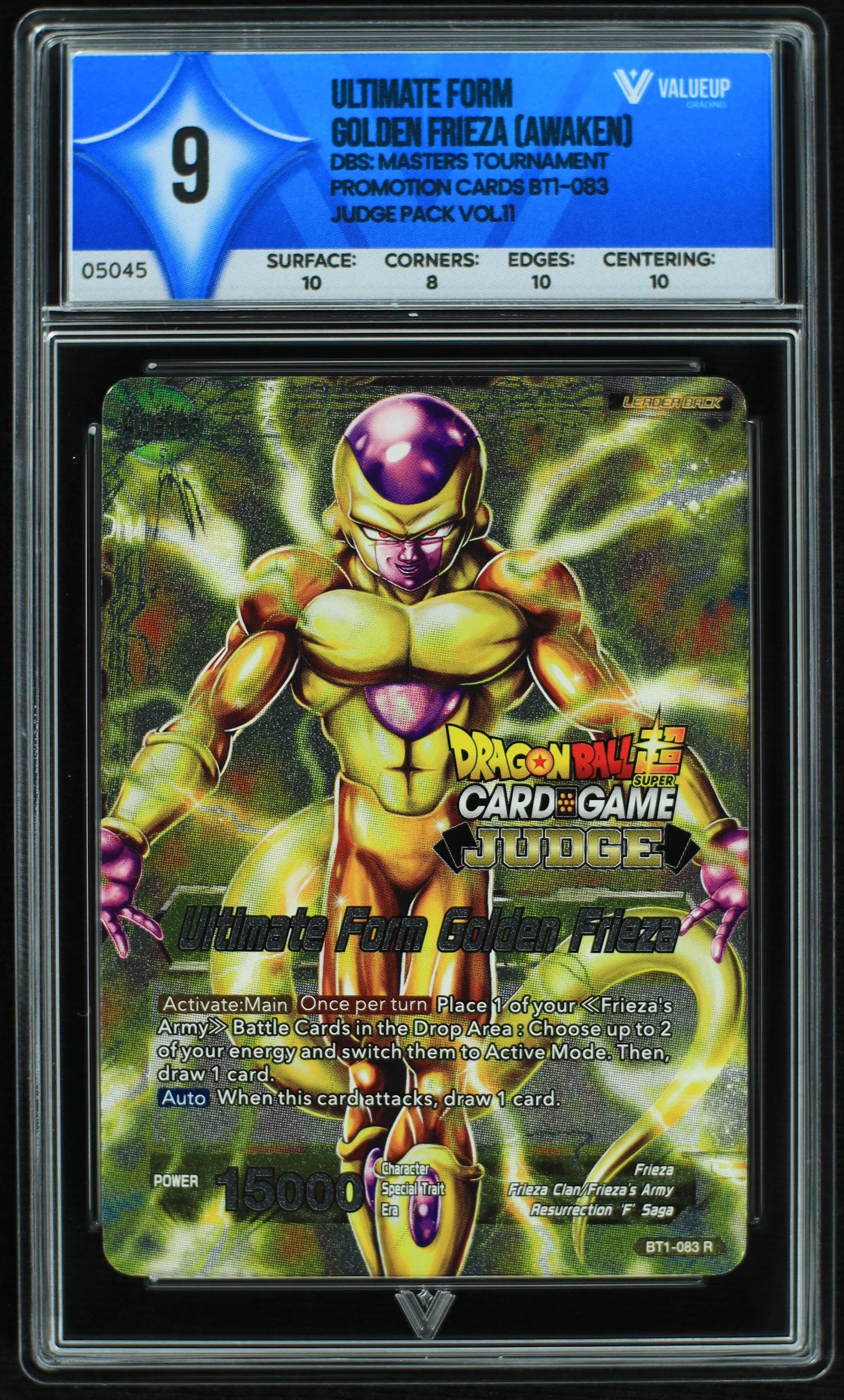 05045 ULTIMATE FORM GOLDEN FRIEZA (AWAKEN) Grading Card
