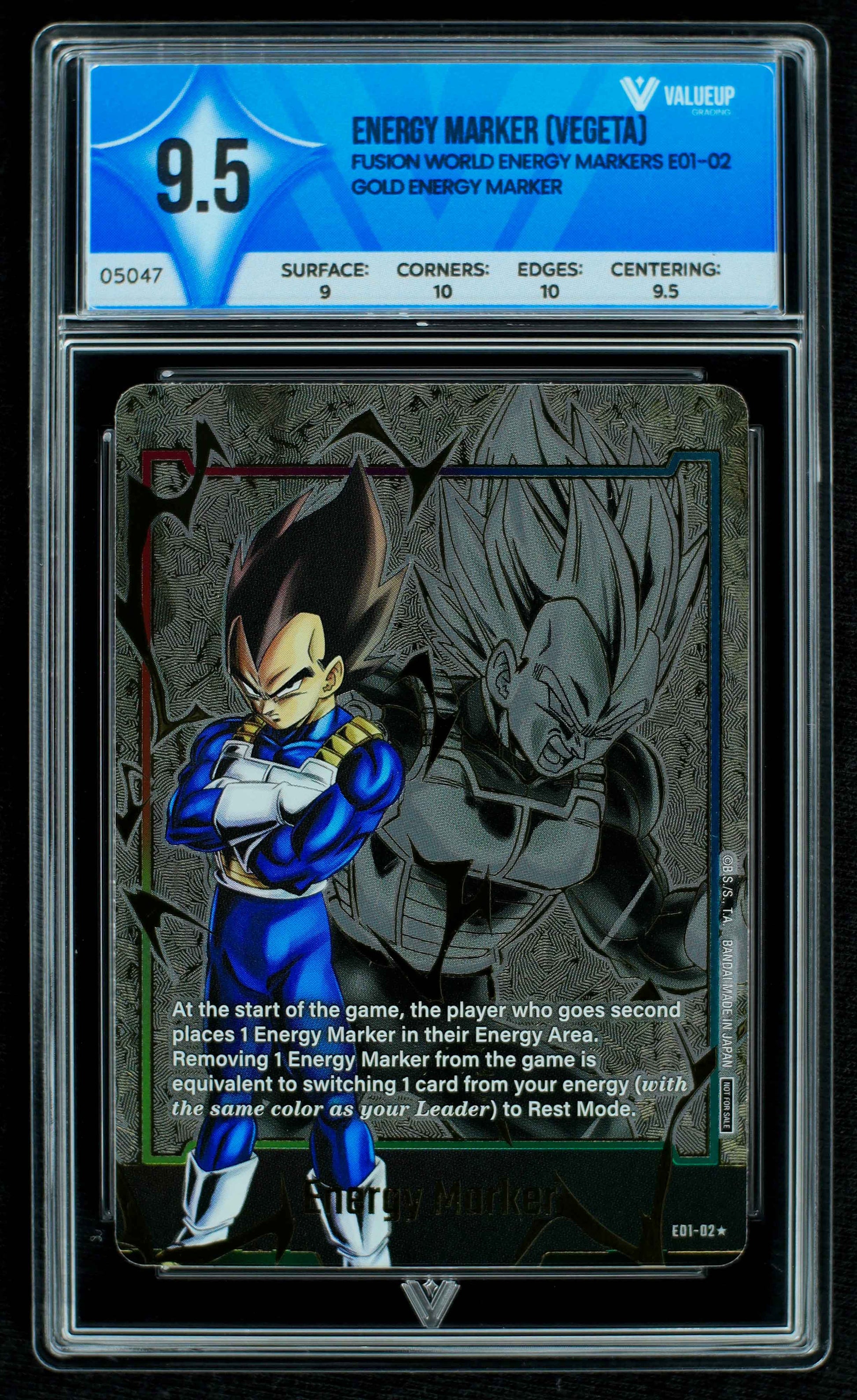 05047 ENERGY MARKER (VEGETA) Grading Card