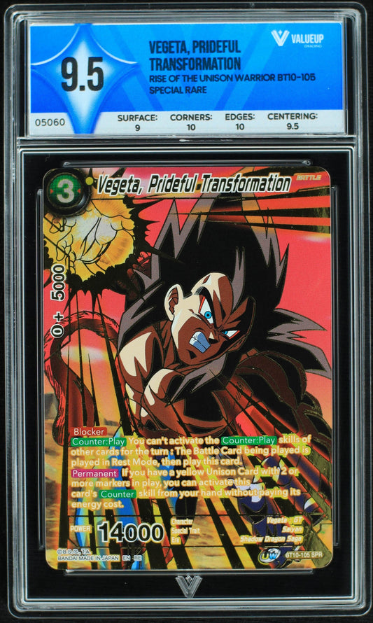 05060 VEGETA, PRIDEFUL TRANSFORMATION Grading Card