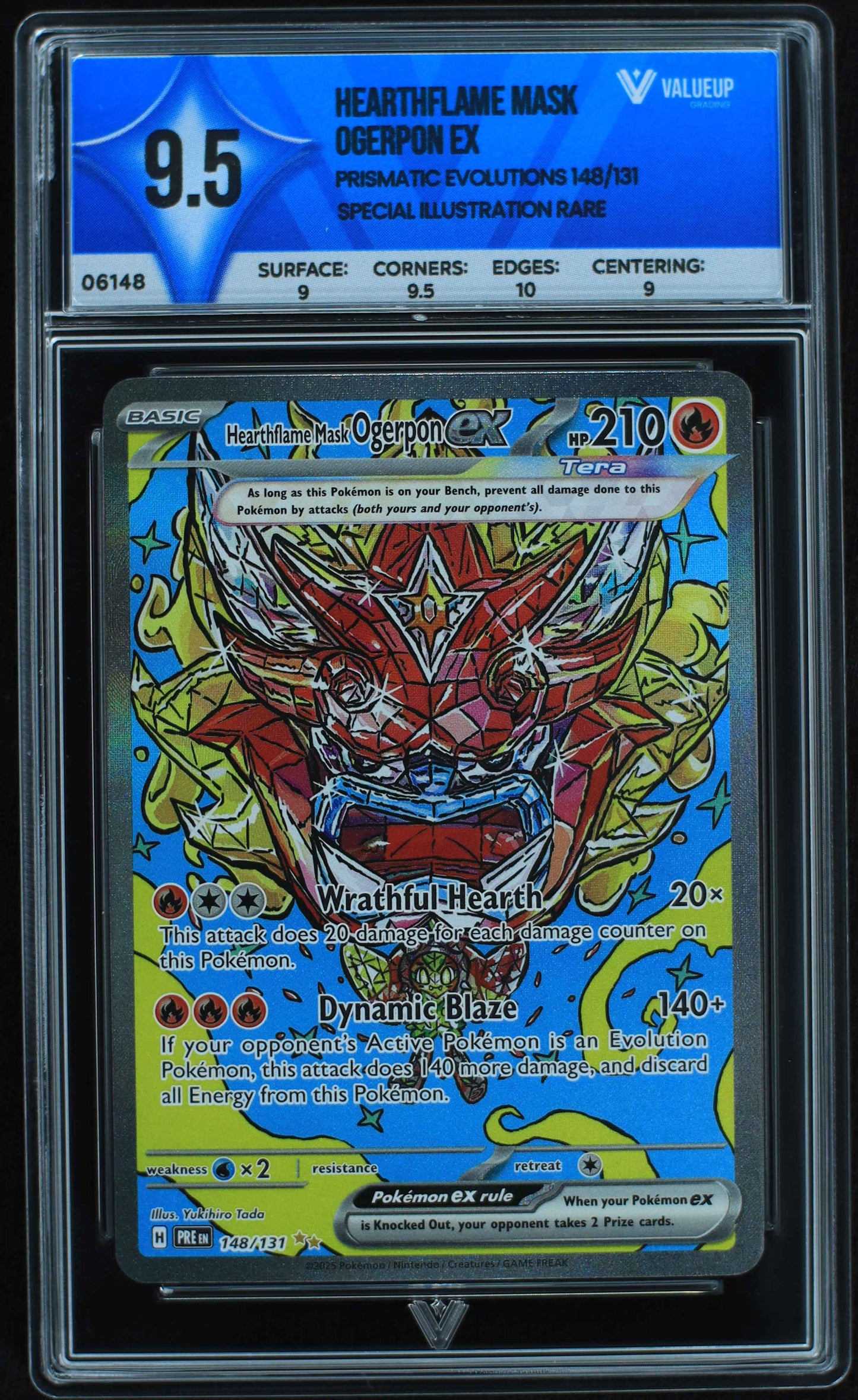 06148 HEARTHFLAME MASK OGERPON EX Grading Card