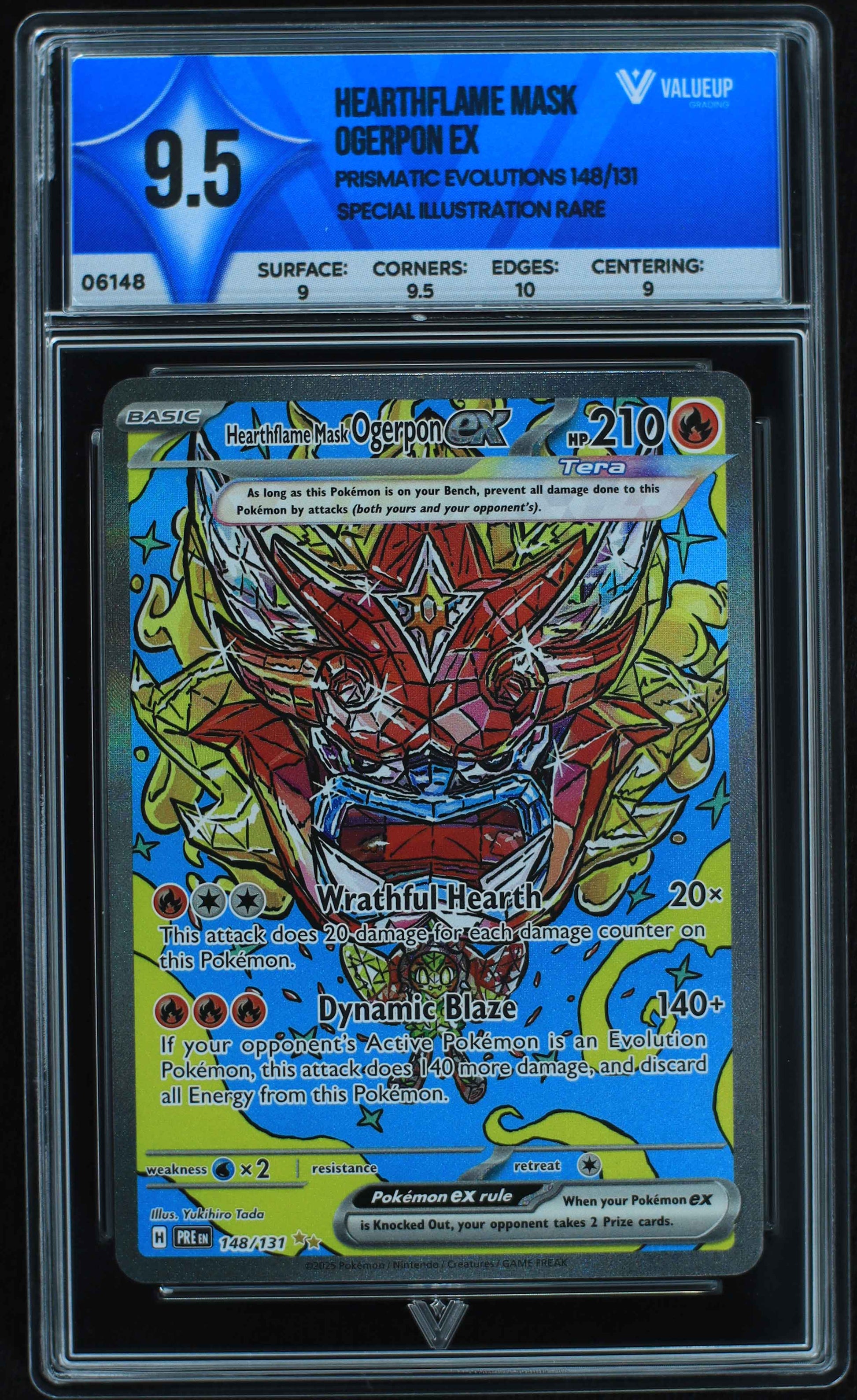 06148 HEARTHFLAME MASK OGERPON EX Grading Card