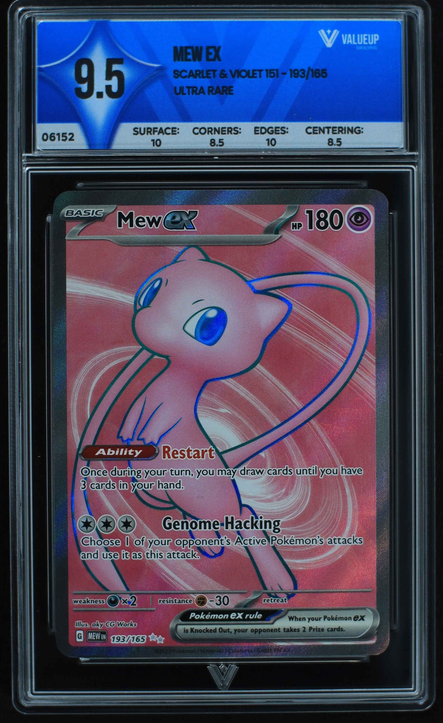 06152 MEW EX Grading Card