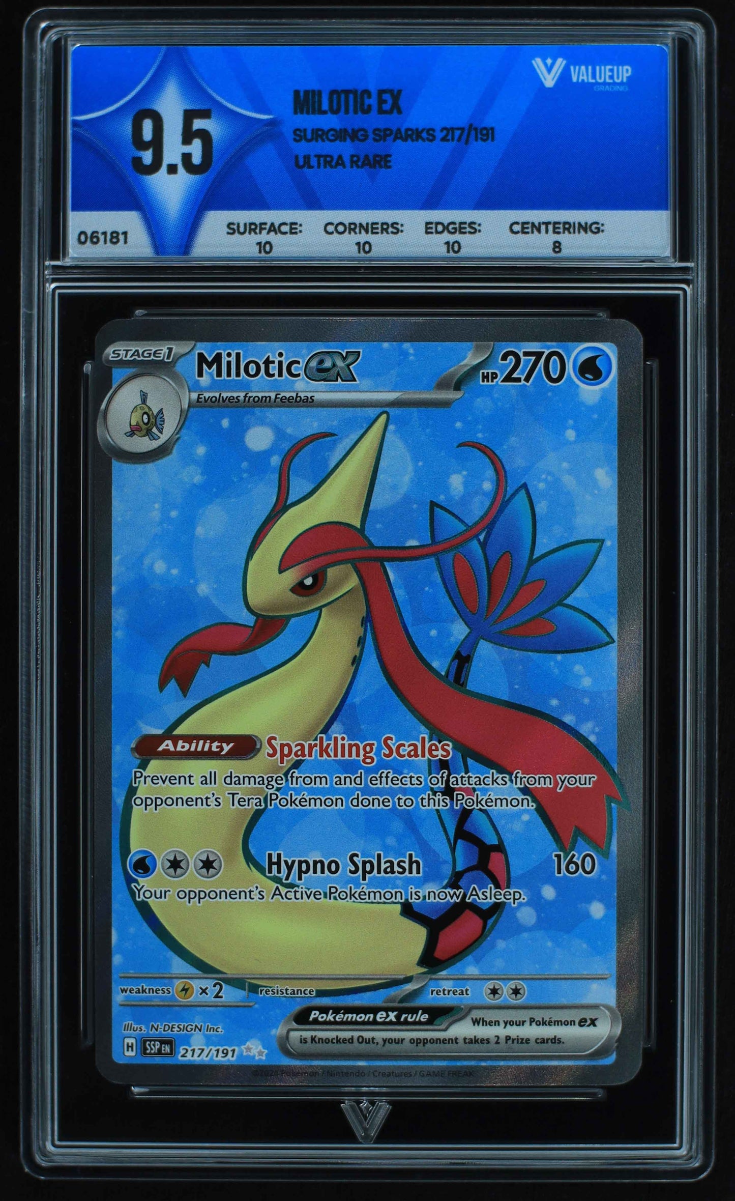 06181 MILOTIC EX Grading Card