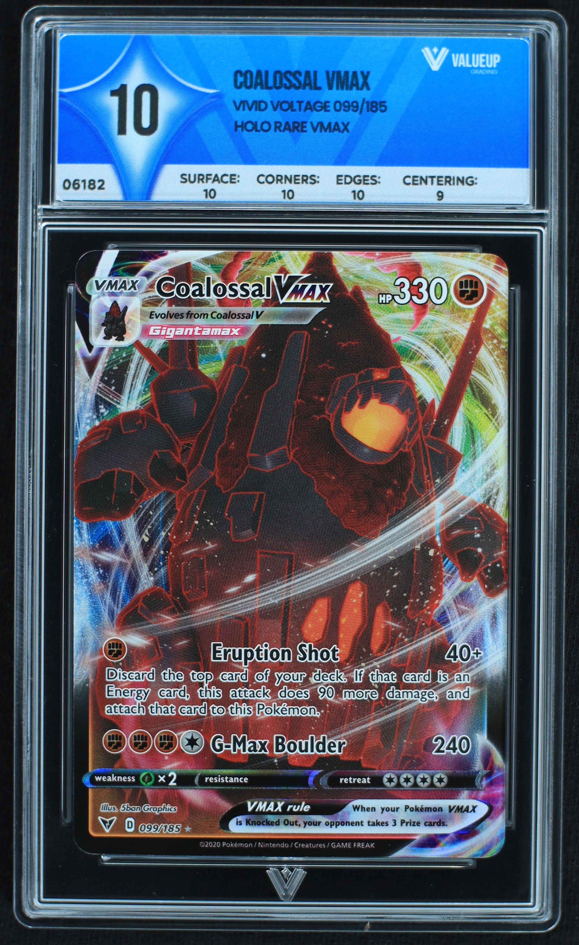 06182 COALOSSAL VMAX Grading Card