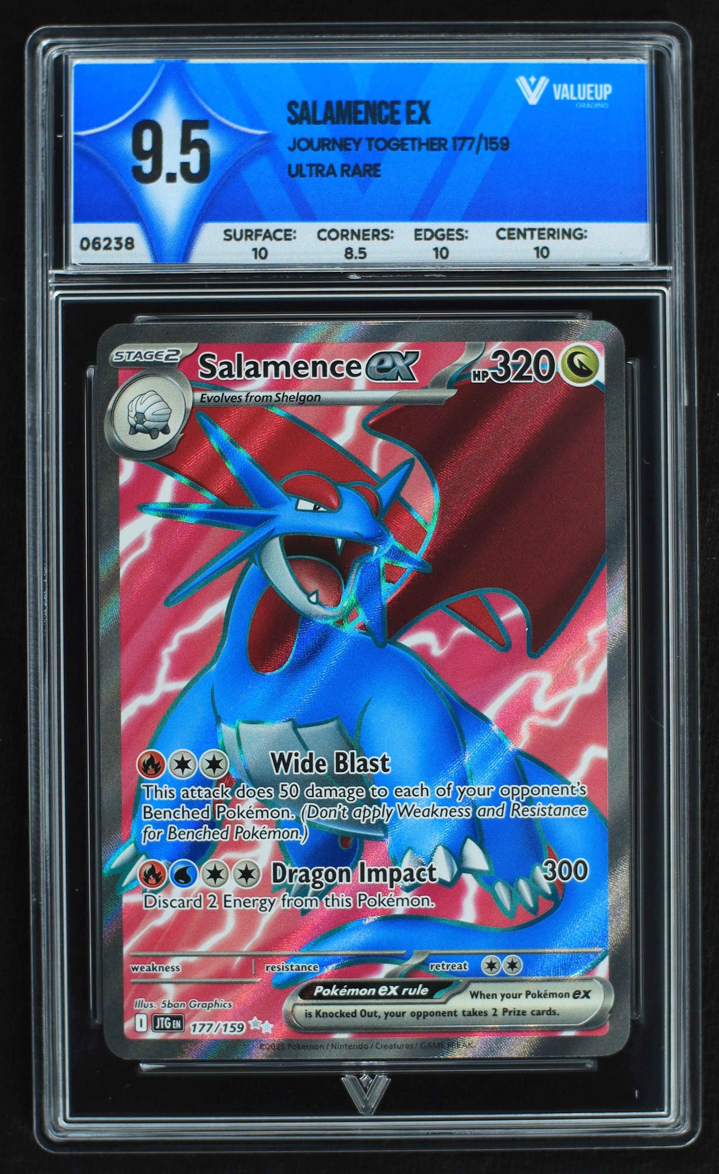 06238 SALAMENCE EX Grading Card