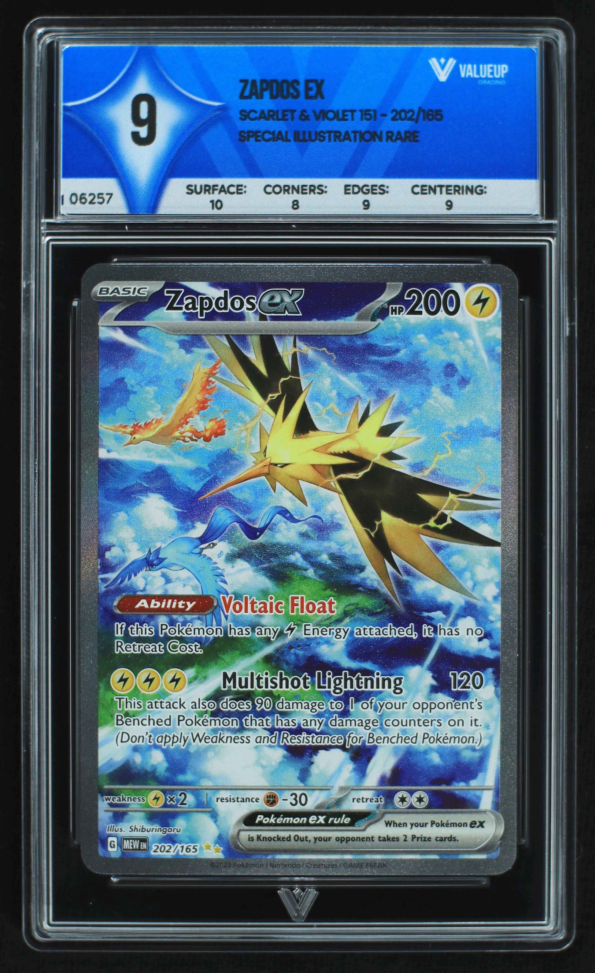 06257 ZAPDOS EX Grading Card