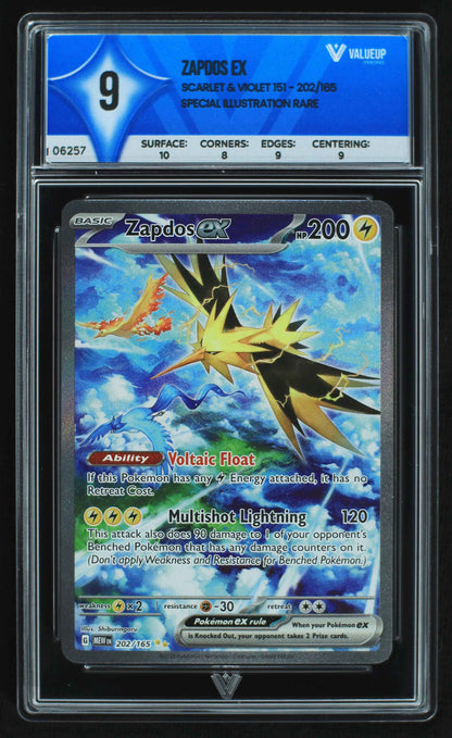 06257 ZAPDOS EX Grading Card