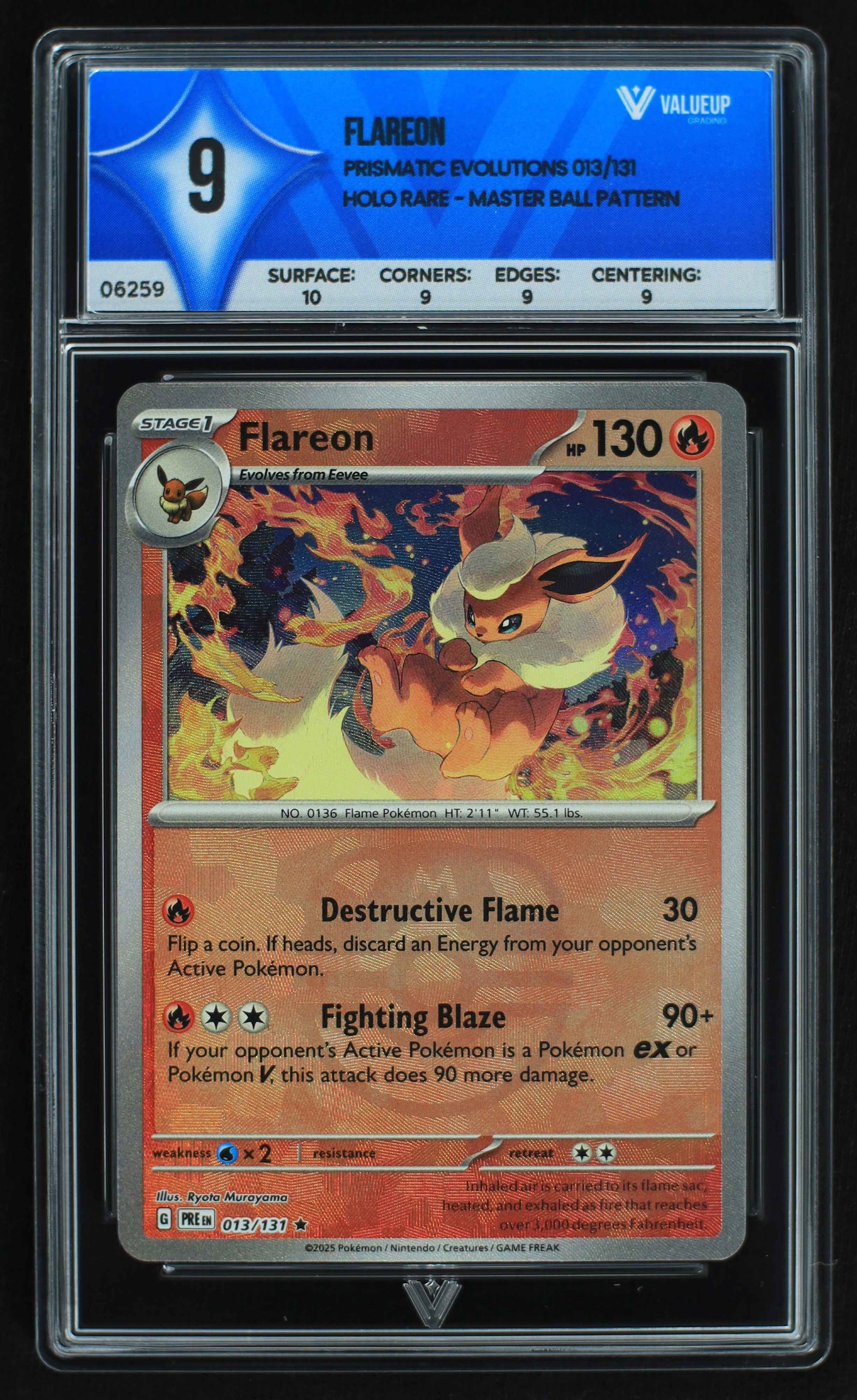 06259 FLAREON Grading Card