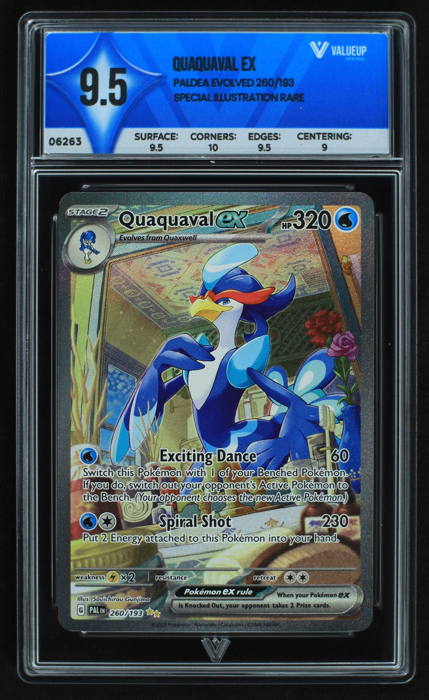 06263 QUAQUAVAL EX Grading Card