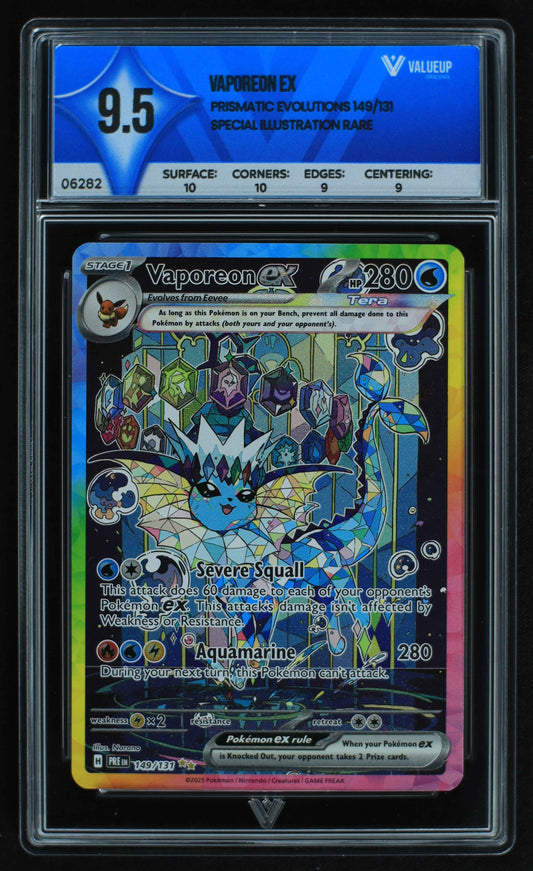 06282 VAPOREON EX Grading Card