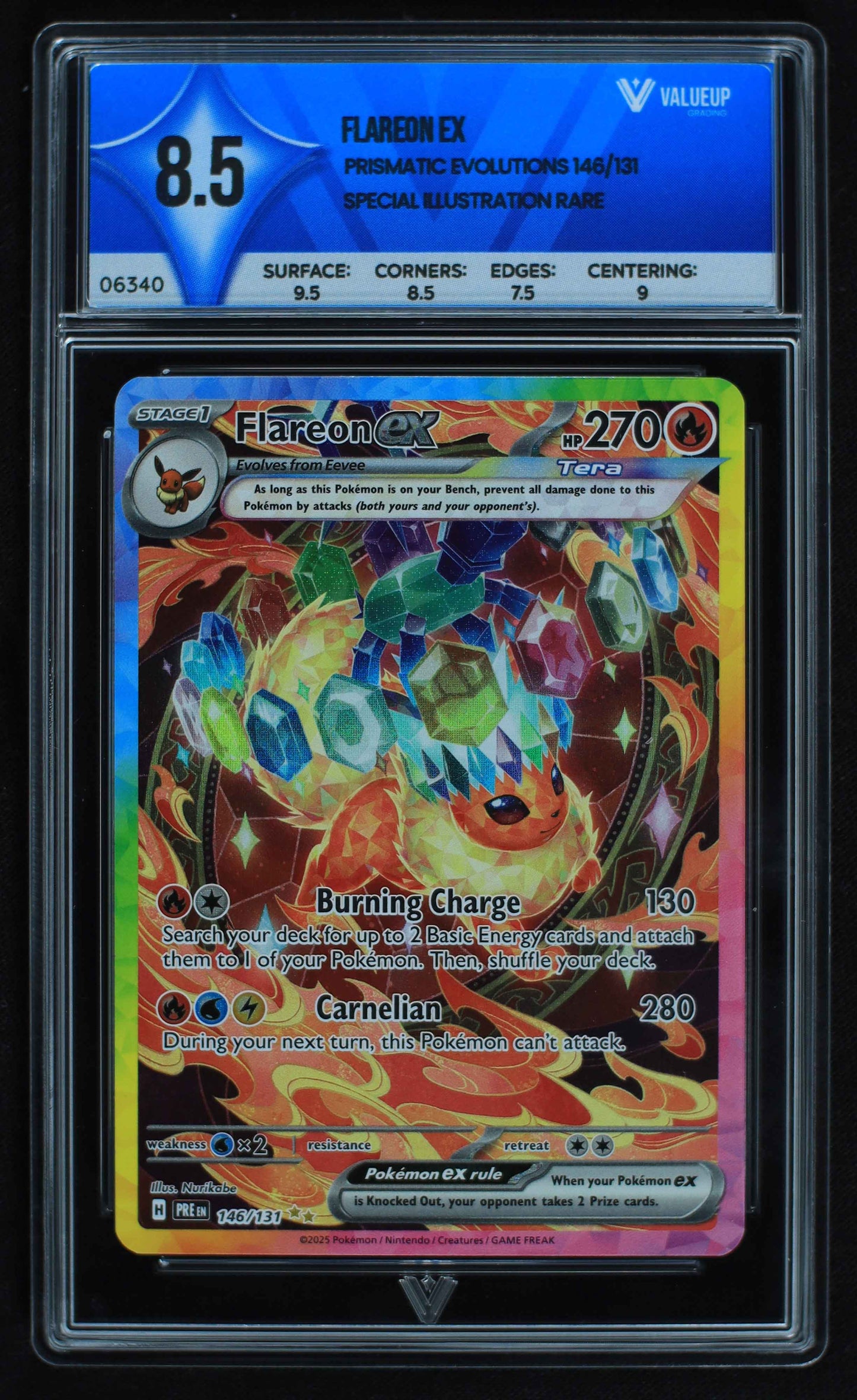 06340 FLAREON EX Grading Card